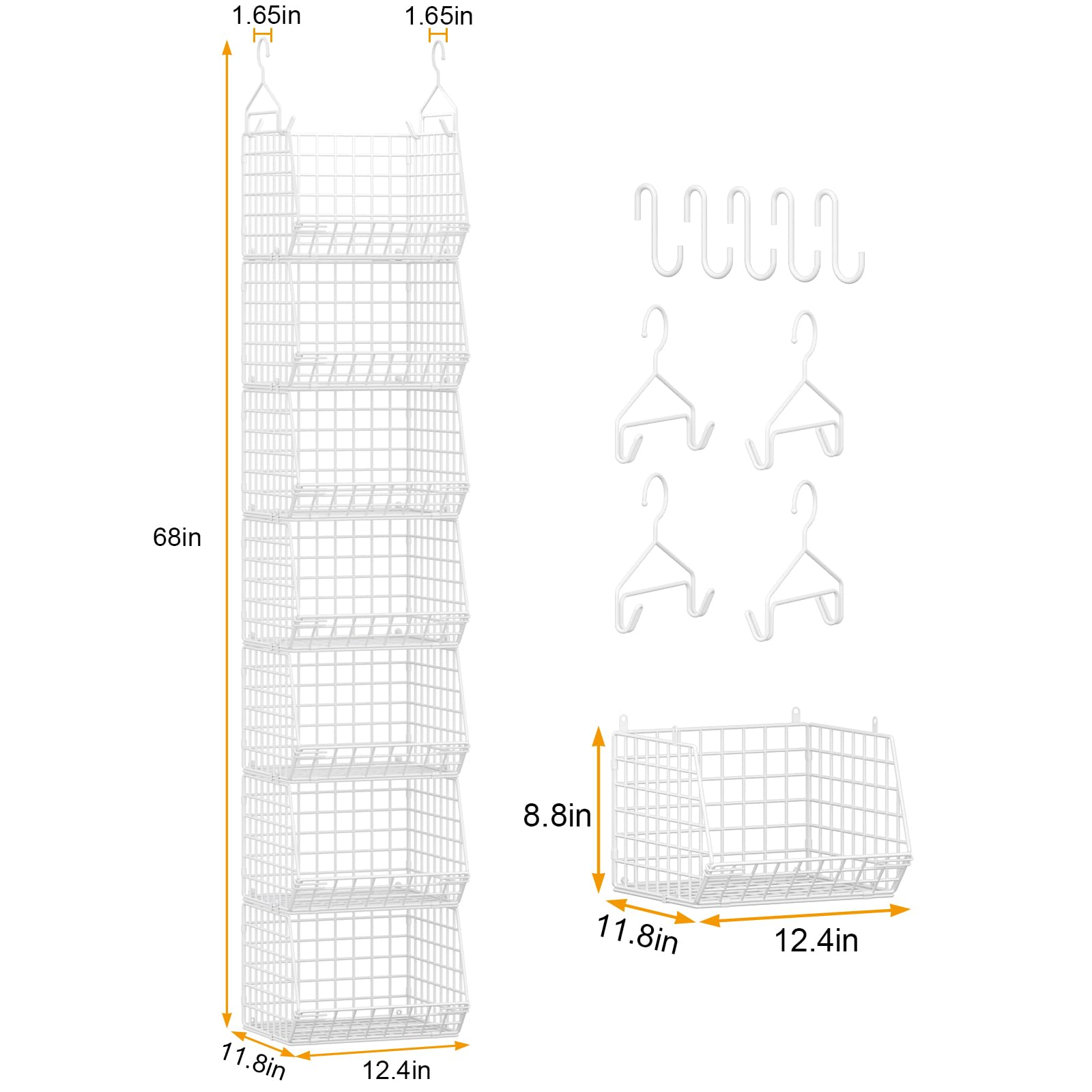 7 Tier Hanging Closet Organizer and Storage (7 Count)