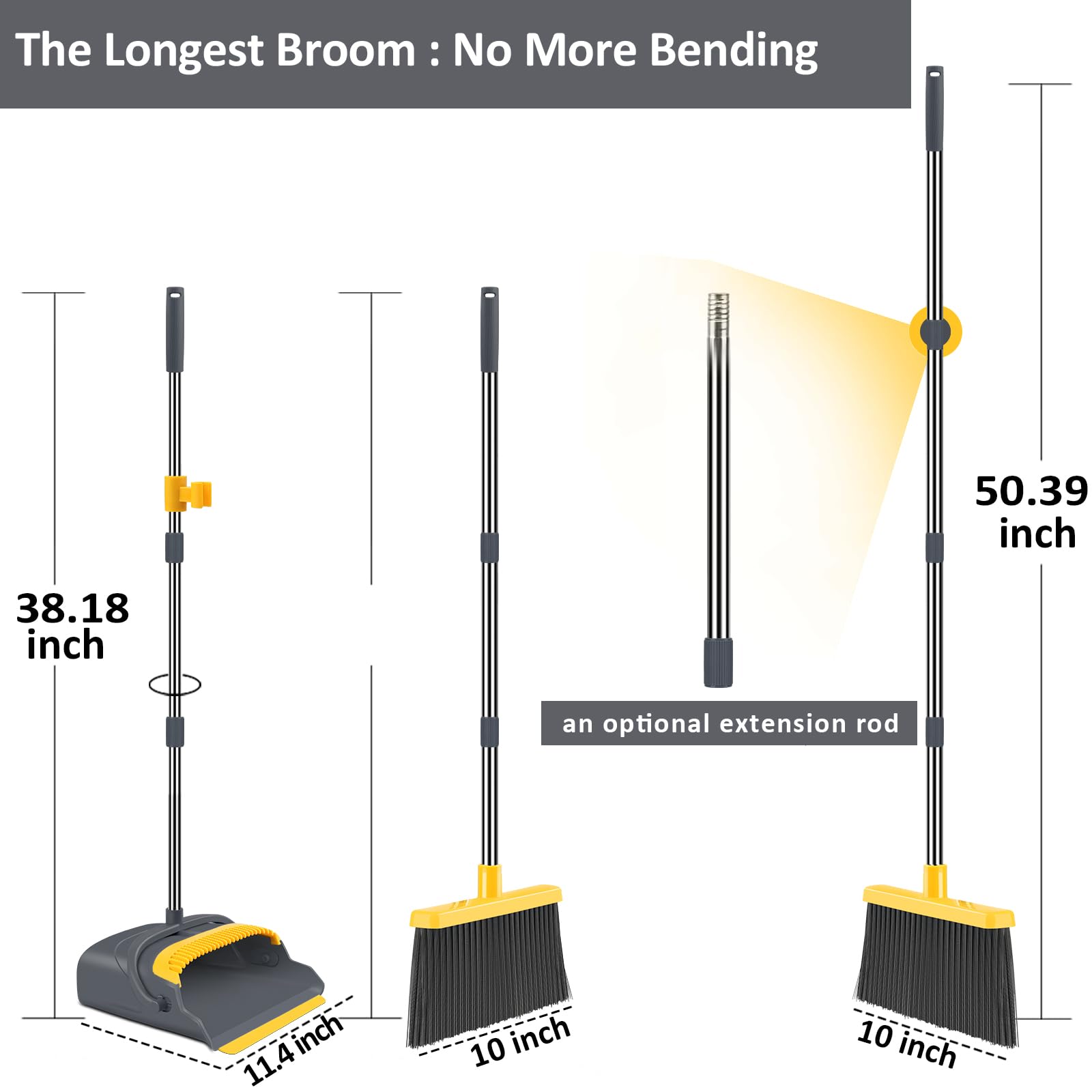Upgrade Broom and Dustpan Set
