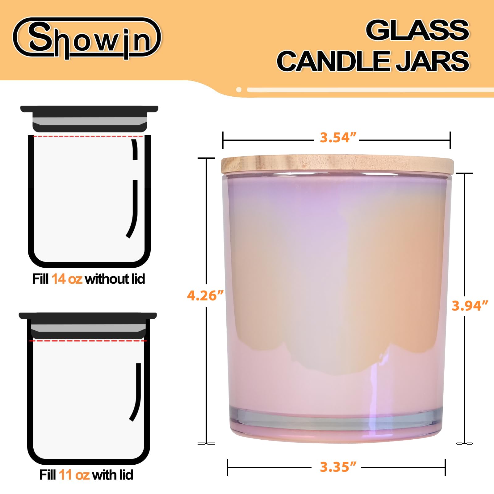 Thick Candle Jars for Making Candles 12 Pcs (12 Count)