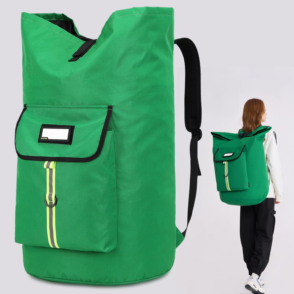 Extra Large Heavy Duty Laundry Bag Backpack (60 Count)