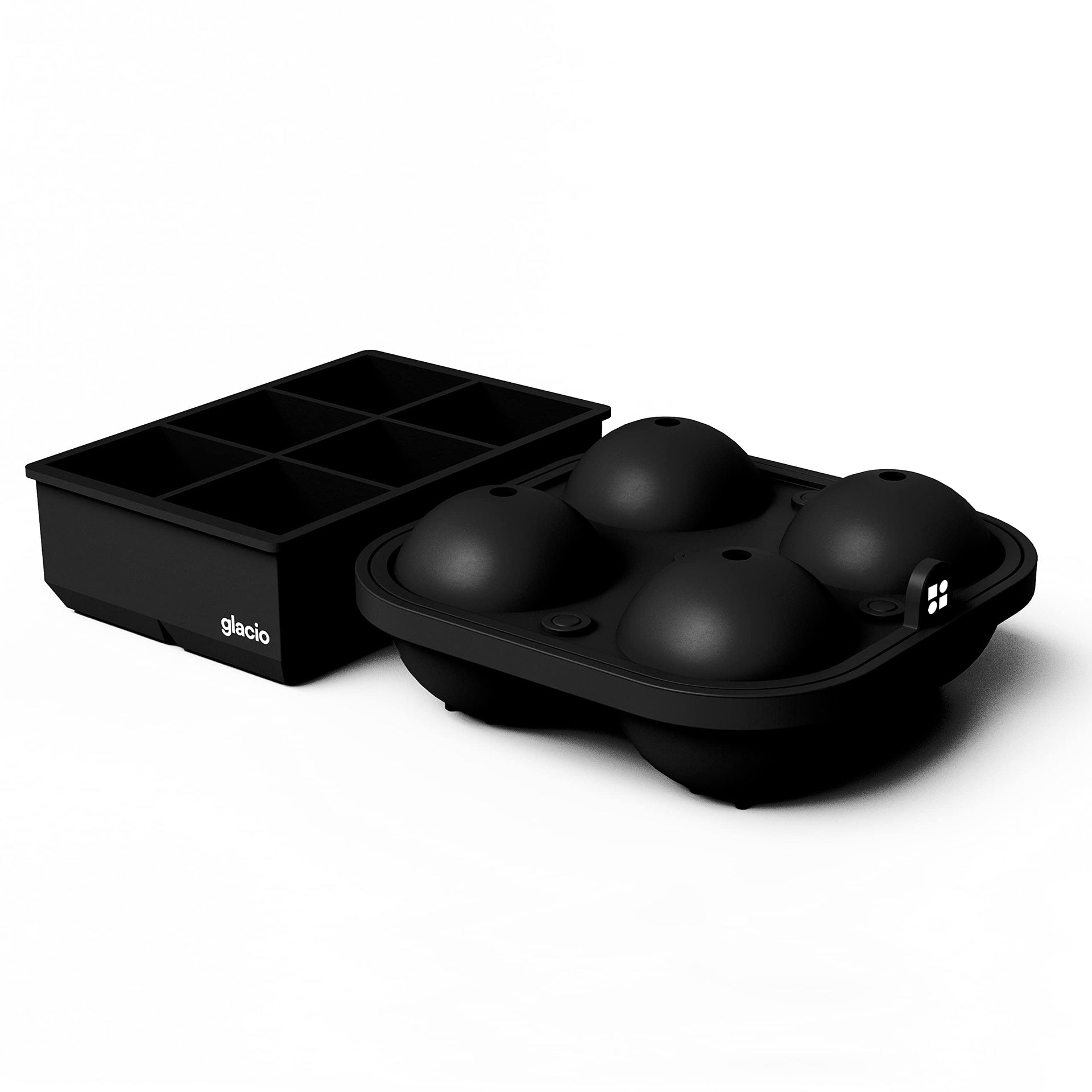 Ball Ice Cube Tray and Big Cube Molds for Whiskey (2 Count)
