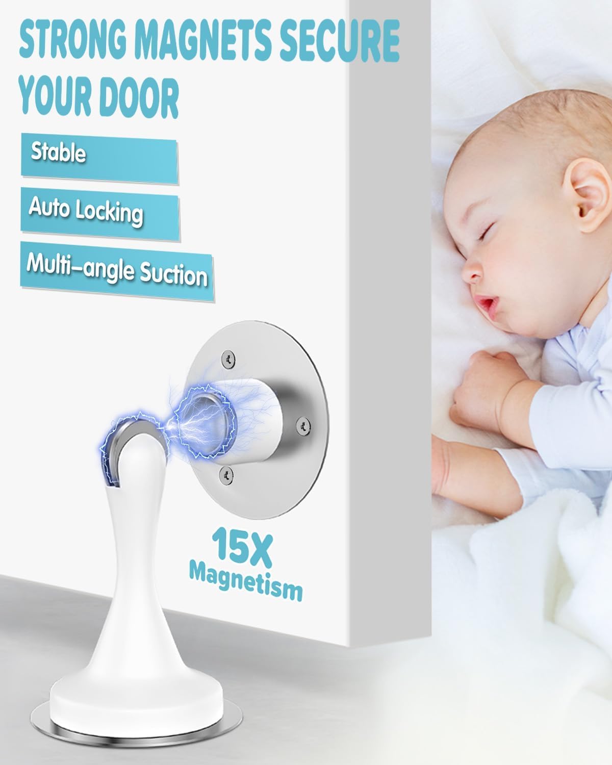 Door Stoppers Magnetic Door Catch (6 Count)
