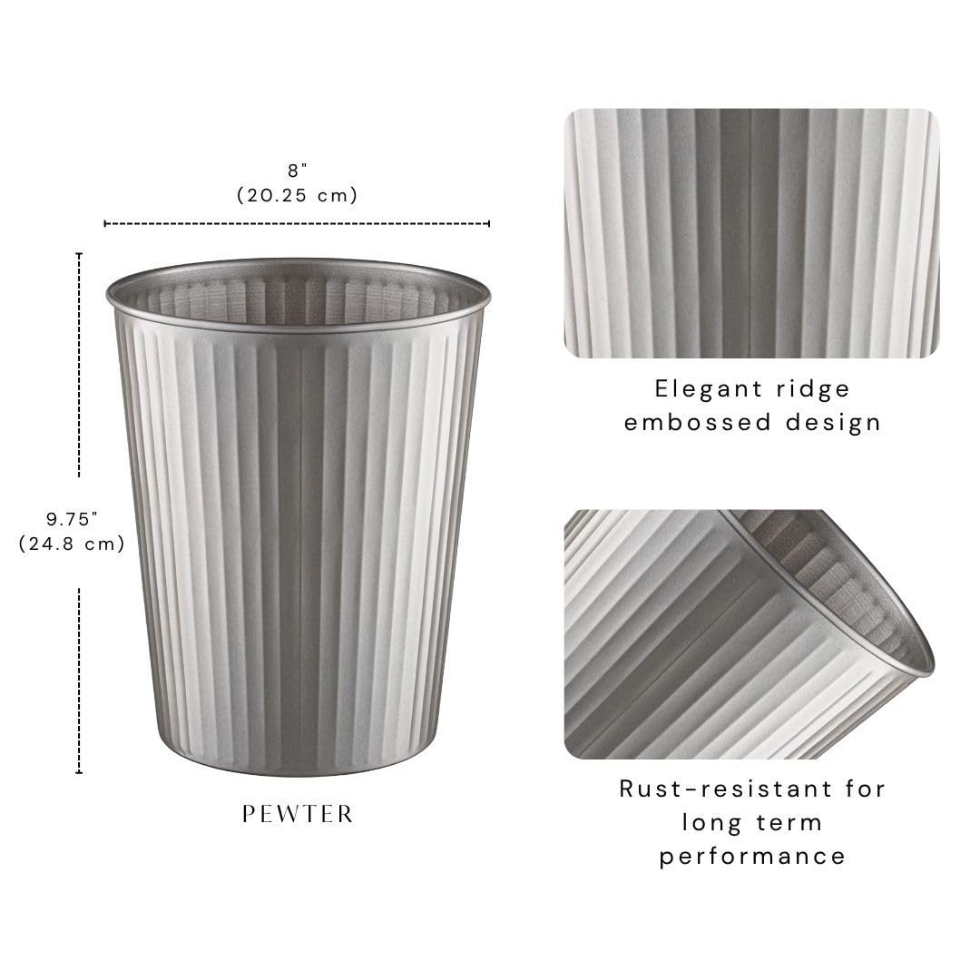 Metal Bathroom Trash Can