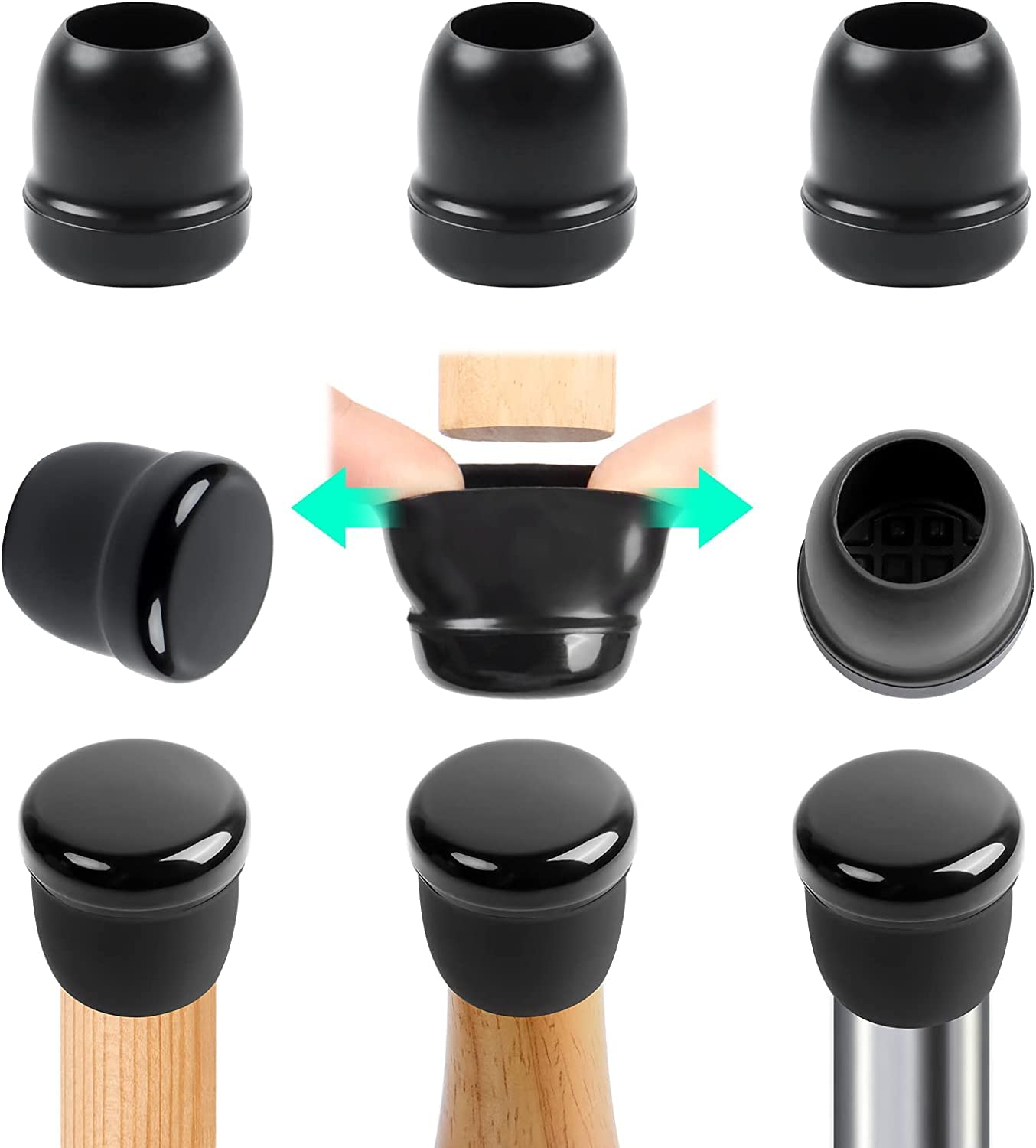 Chair Leg Sliders for Carpet (24 Count)