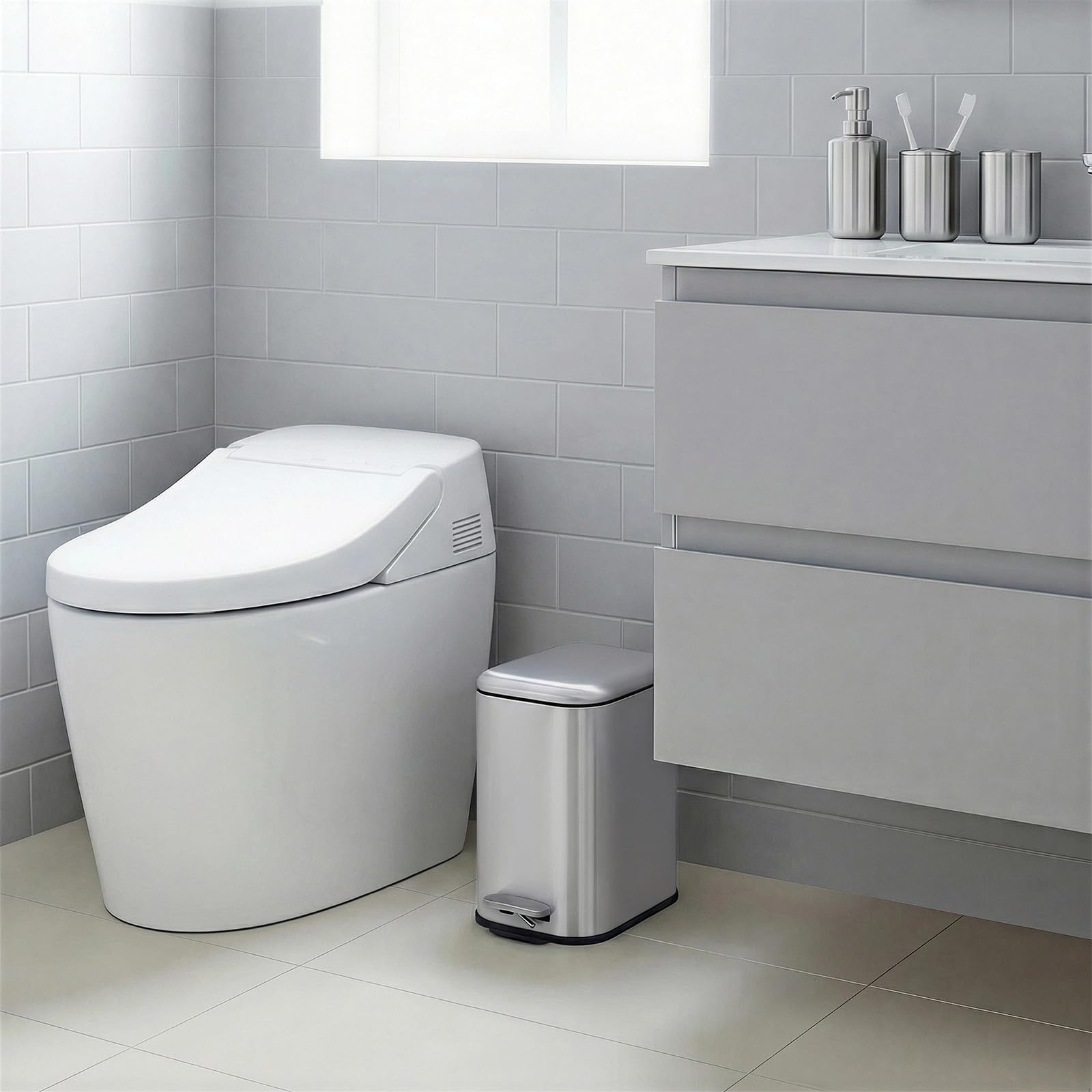 1.3 Gallon Bathroom Trash Can