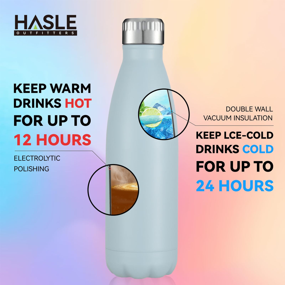17oz Stainless Steel Water Bottles