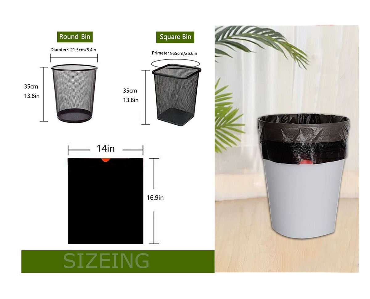 1.6 Gallon Black Trash Bag (120 Count)