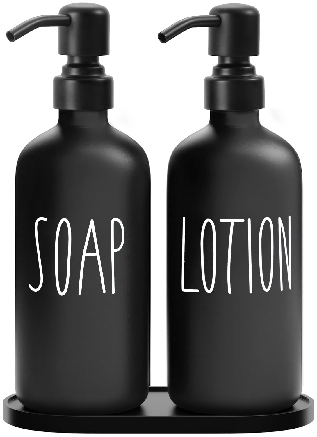 Black Soap Dispenser Bathroom (2 Count)