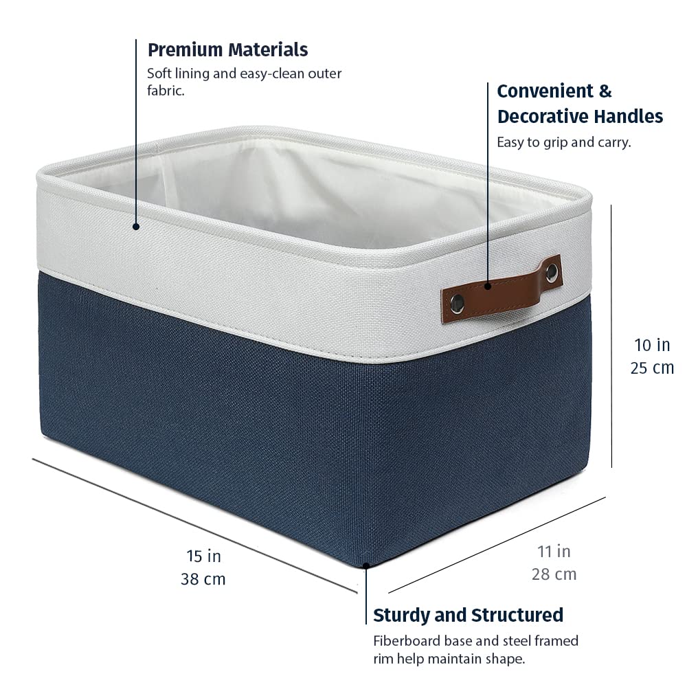 15x11in Canvas Storage Baskets 3 Pack (3 Count)