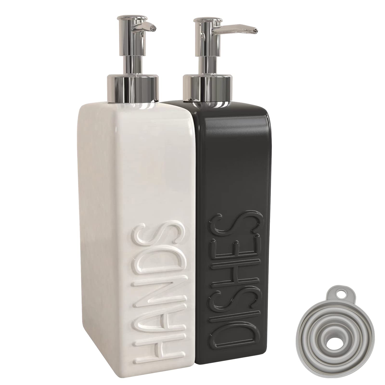 Soap Dispenser Set with Funnel (2 Count)