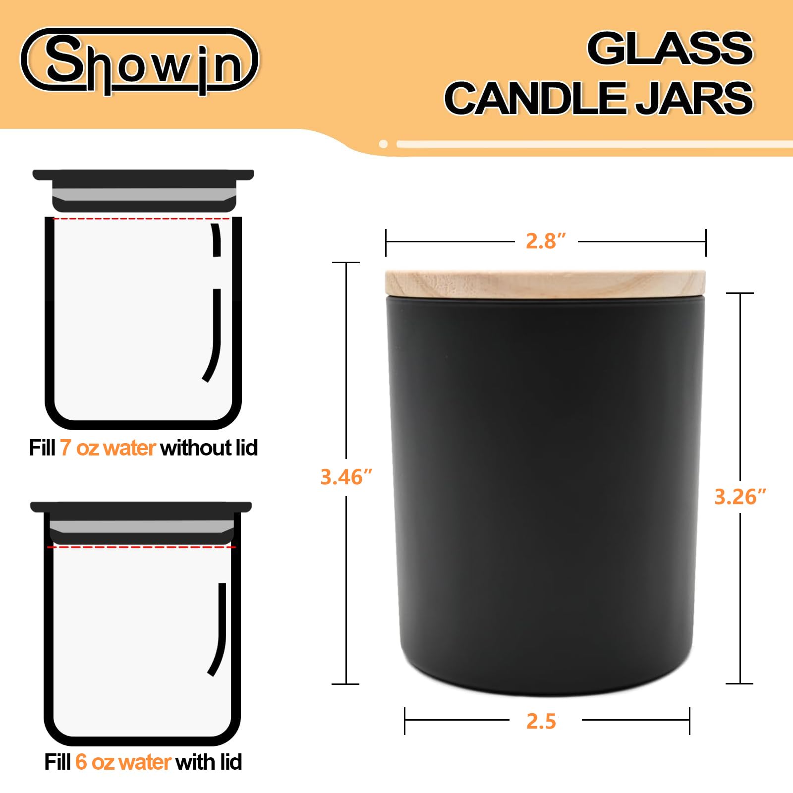 Thick Candle Jars for Making Candles 12 Pcs (12 Count)
