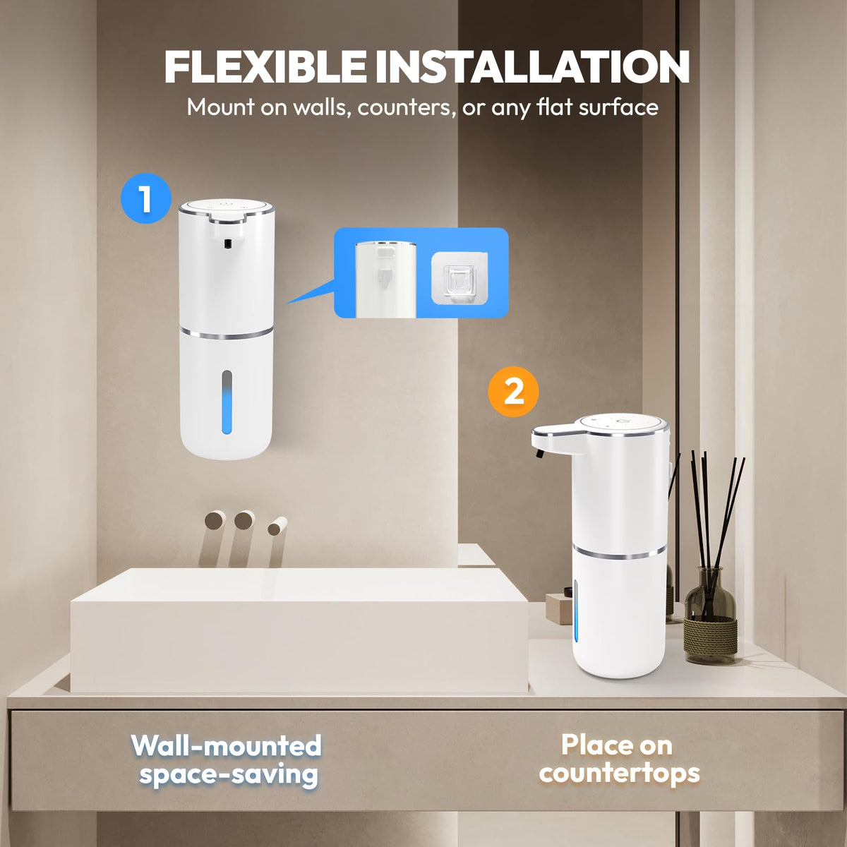 2 Pack Automatic Soap Dispenser Touchless (2 Count)