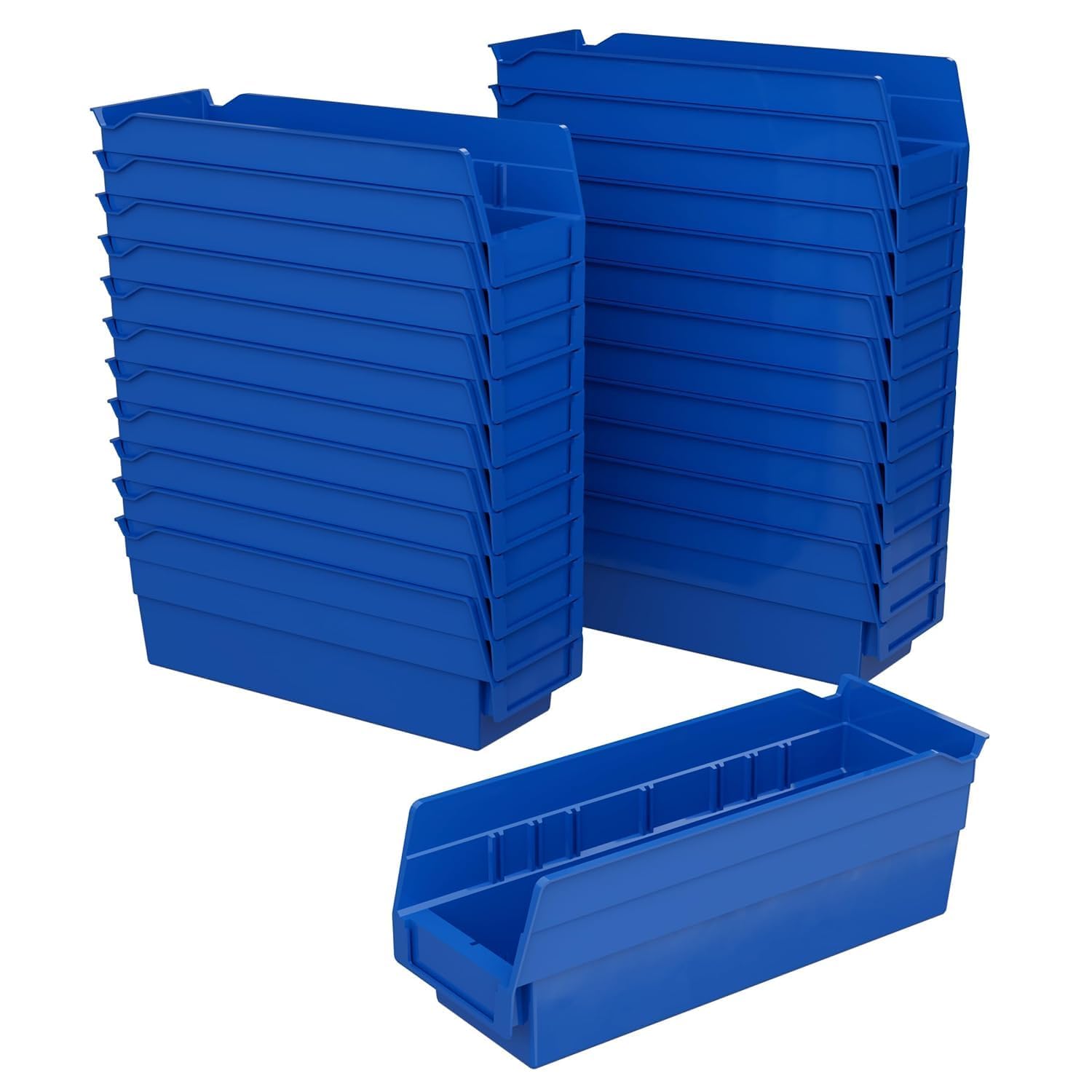 30120 Heavy Duty Plastic Shelf Bins (24 Count)
