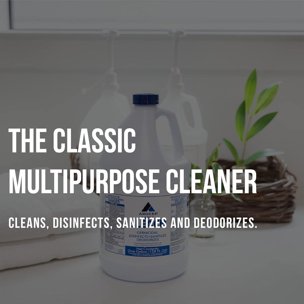 6 Gallons) Ultra Germicidal Liquid Bleach - For Laundry, Disinfecting, Sanitizing, Deodorizing, Mold & Mildew Stain Remover - 1 Gallon Jugs (768 Fl Oz) - ModHome Supplies