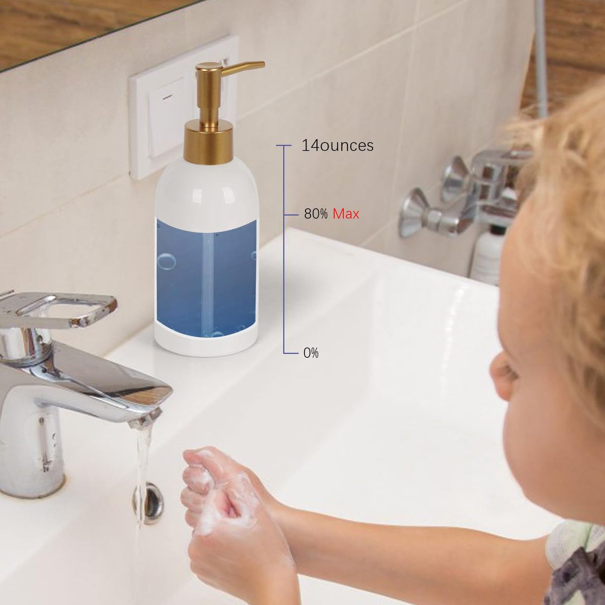 14OZ Soap Dispenser for Bathroom (2 Count)