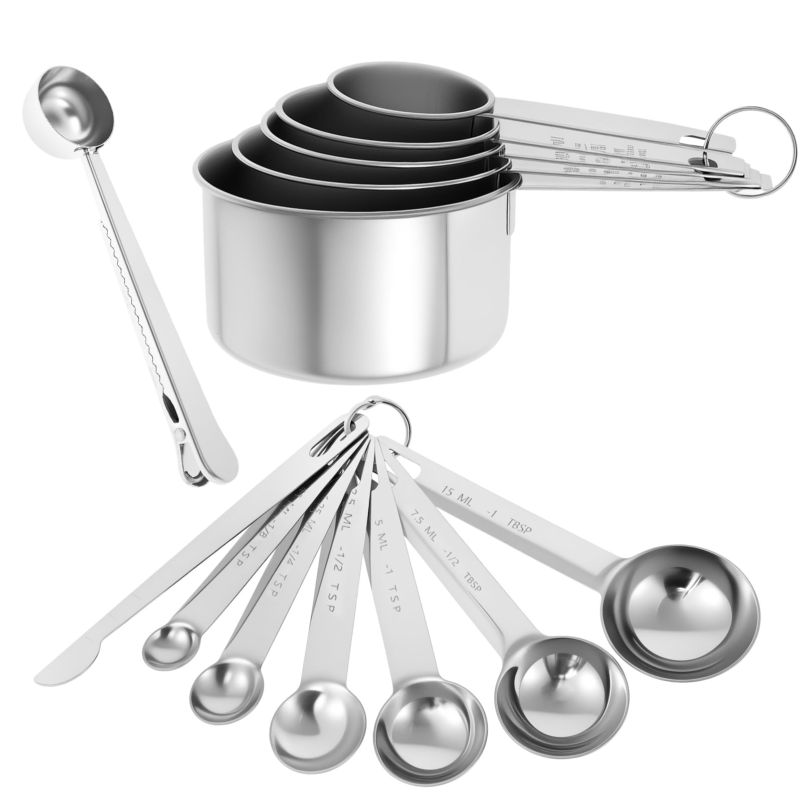 13PCS Stainless Steel Measuring Cups and Spoons Sets