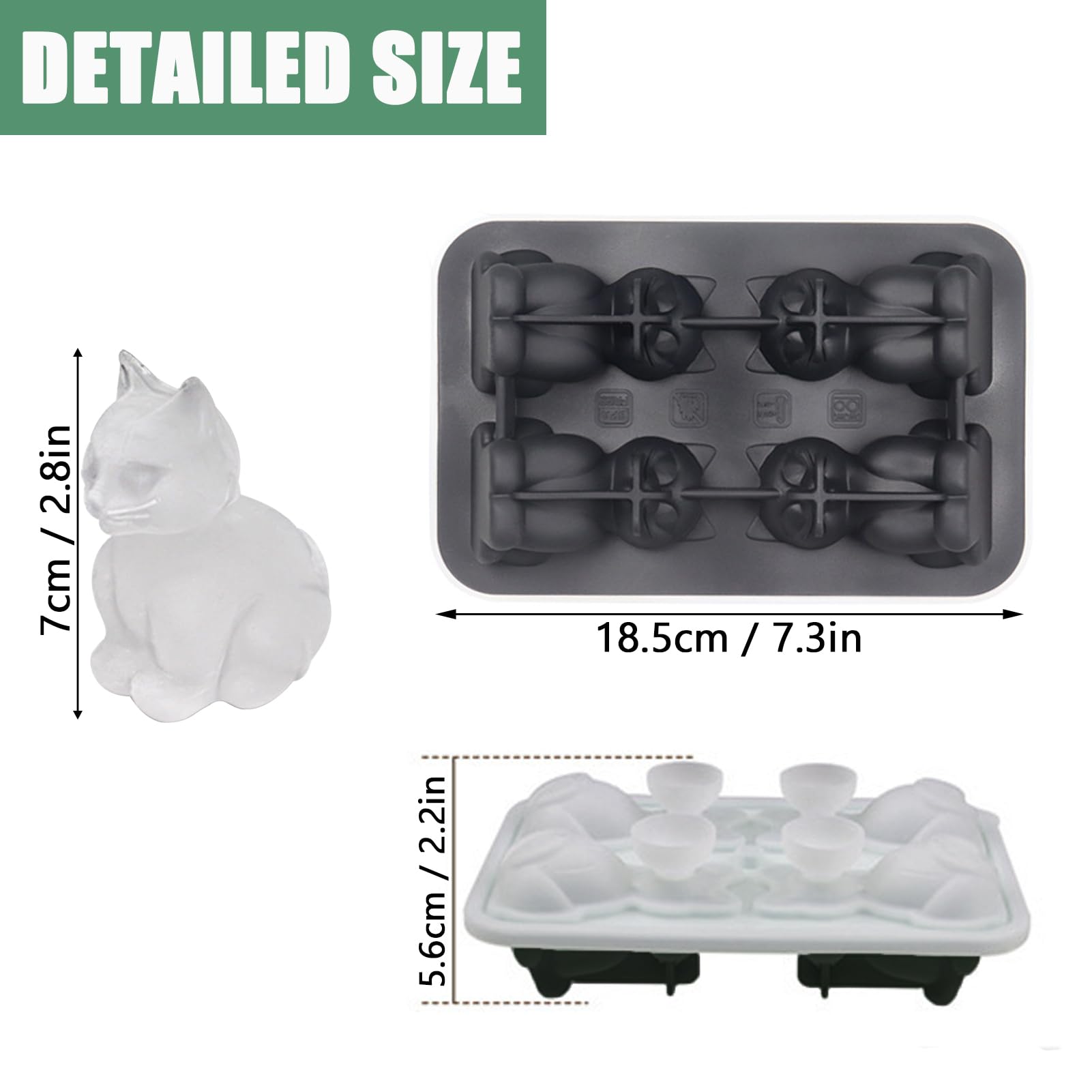 3D Cat Ice Cube Mold
