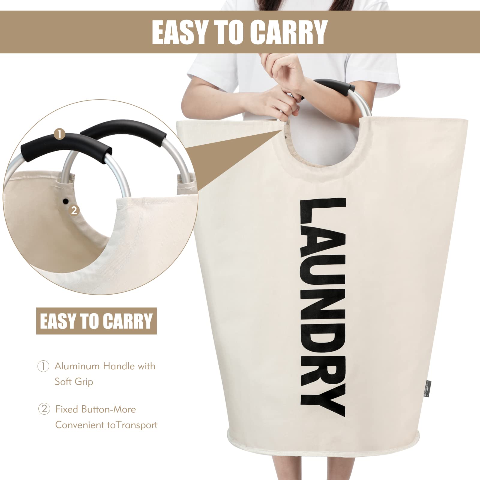 90L Large Laundry Basket Bag - ModHome Supplies