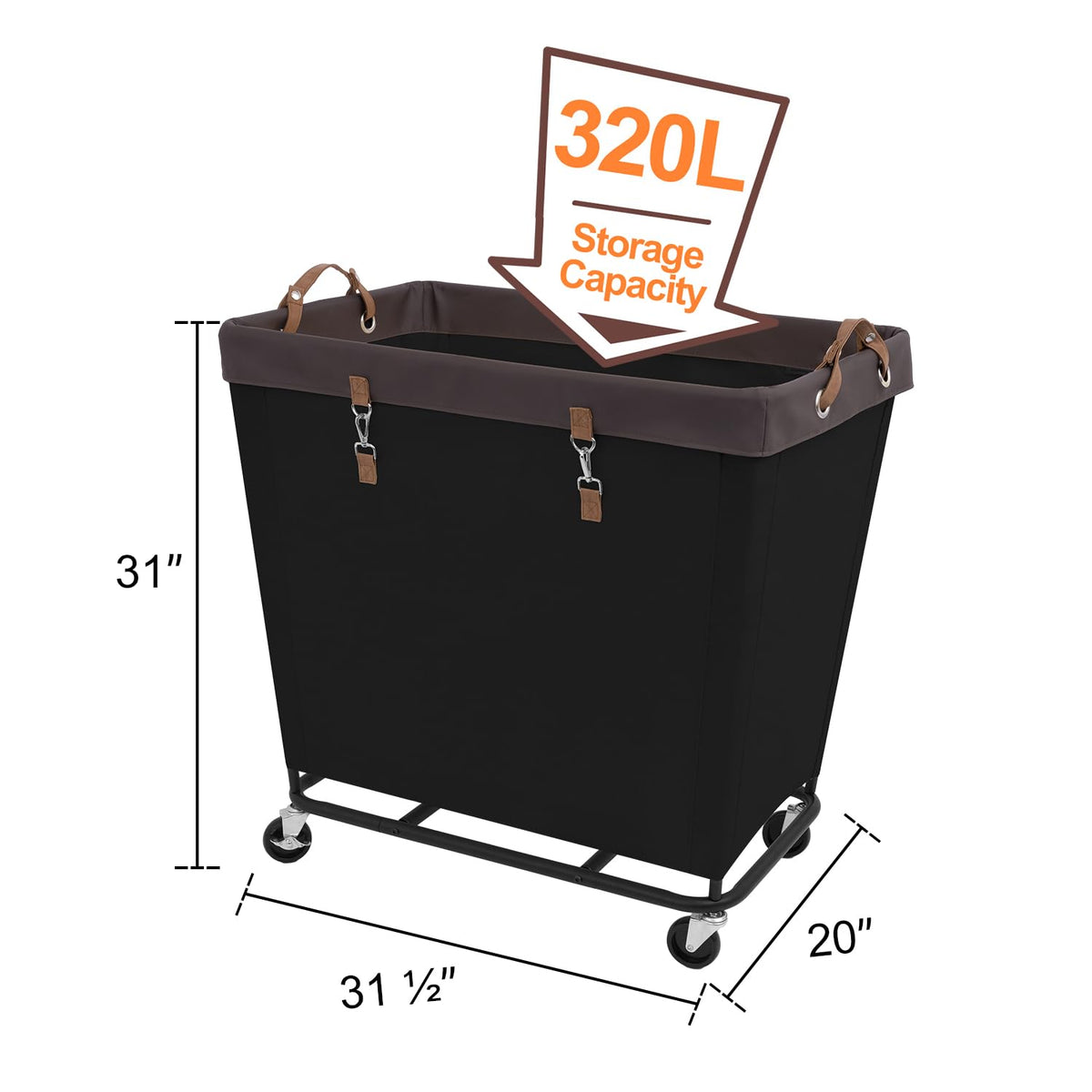 320L Laundry Basket with Wheels