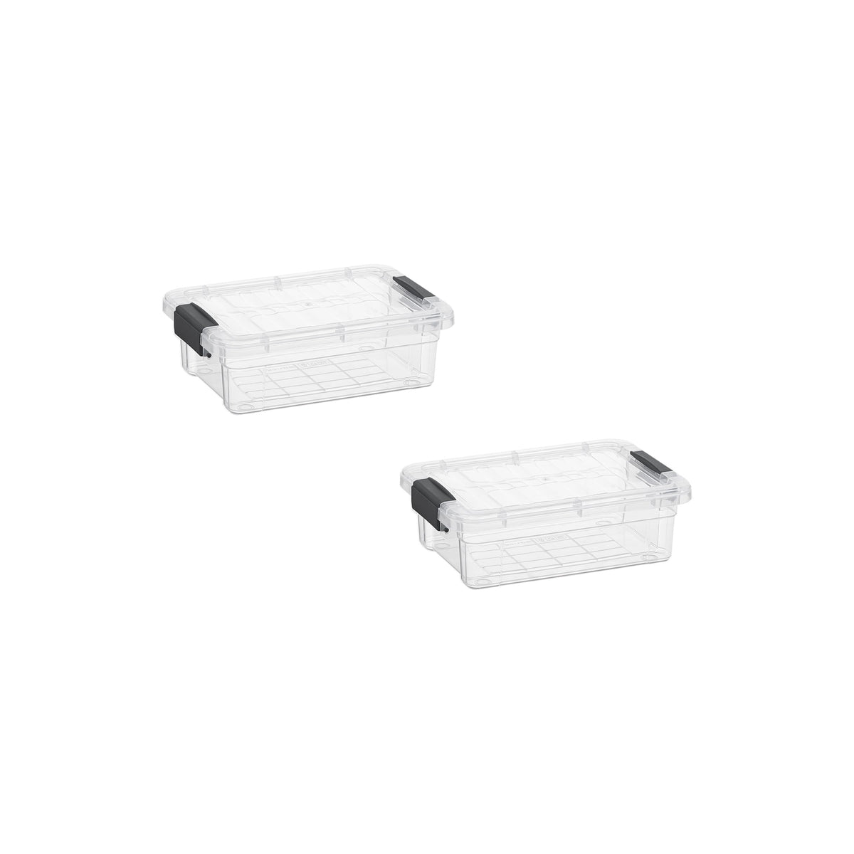 0.7 Quart Mini Clear Plastic Storage Container with Lid (2 Count)