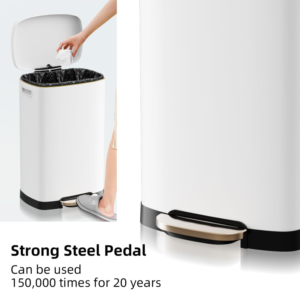 13 Gallon Trash Can with Lid