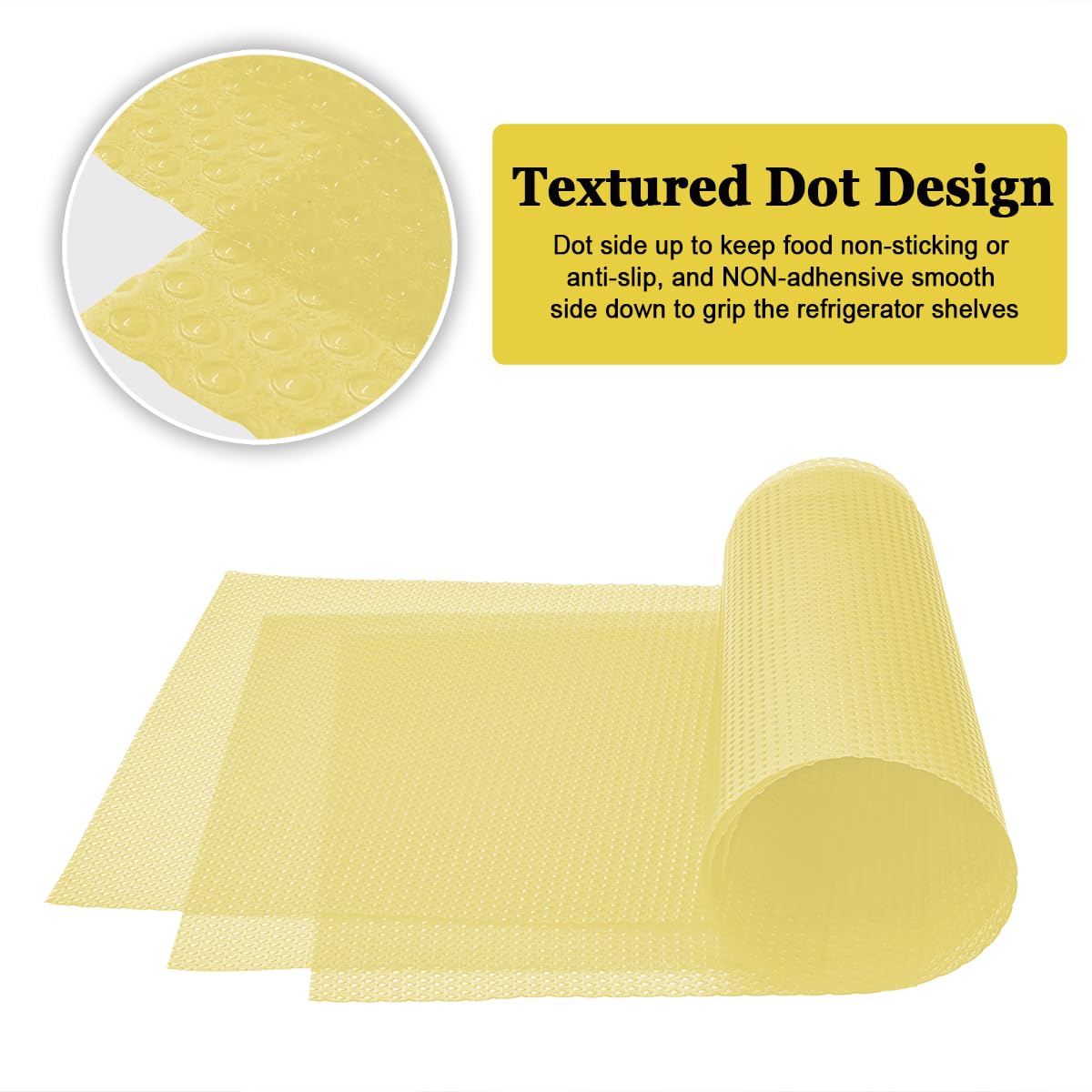 12Pcs Refrigerator Liners Washable Fridge Shelf Liners Mats for Freezer Glass Shelves Kitchen Cabinets Cupboards Drawers