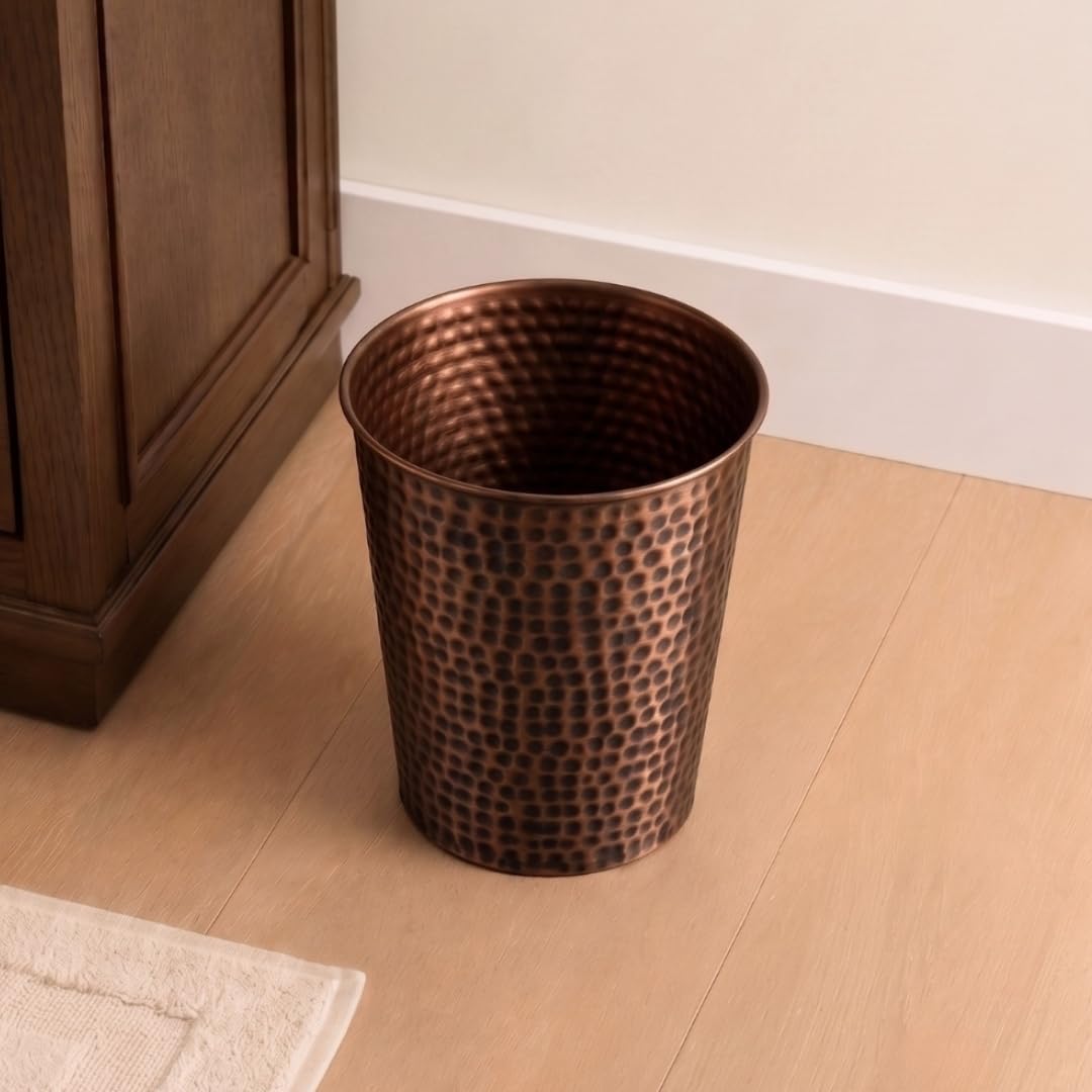 Metal Bathroom Trash Can