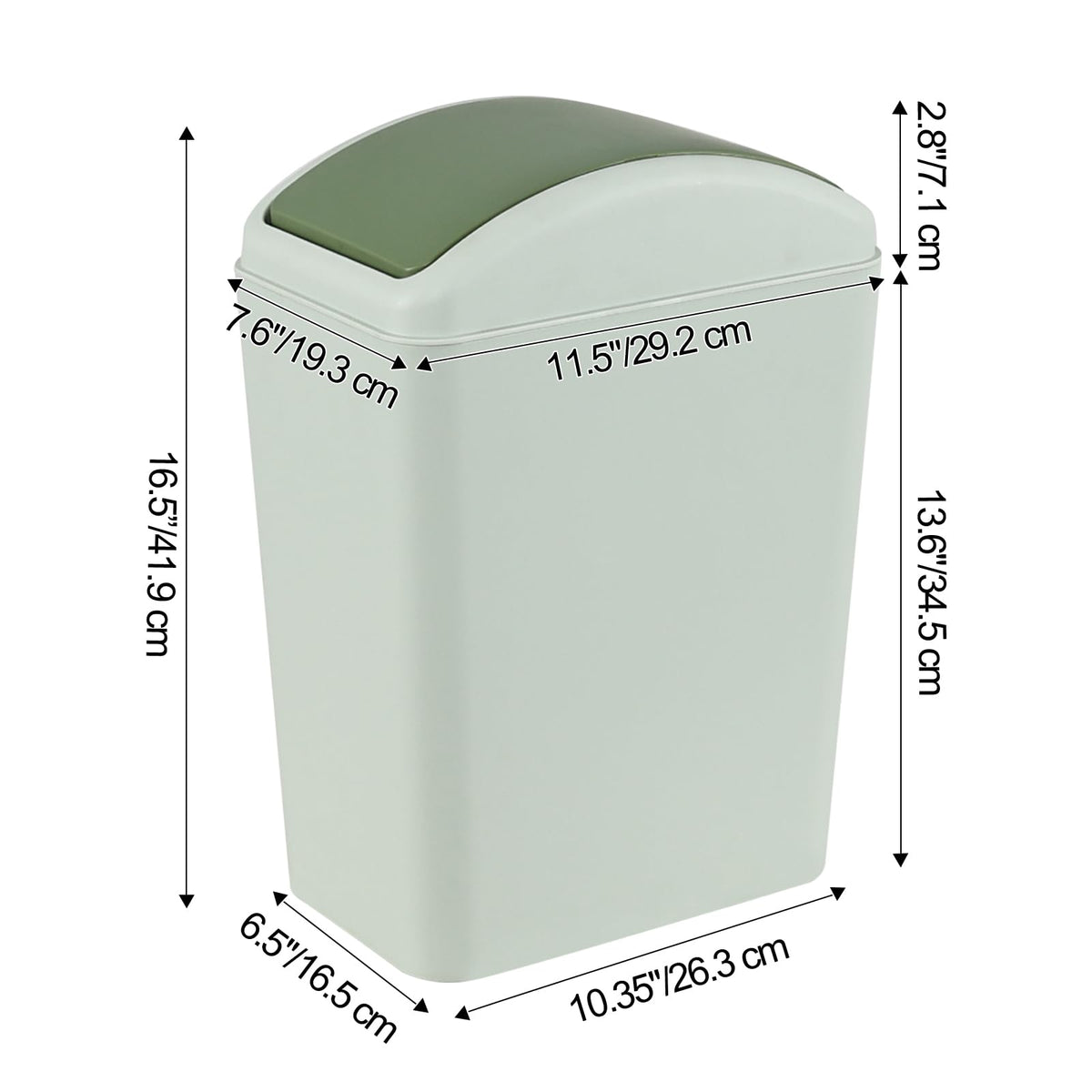 4.5 Gallon Swing Top Garbage Can