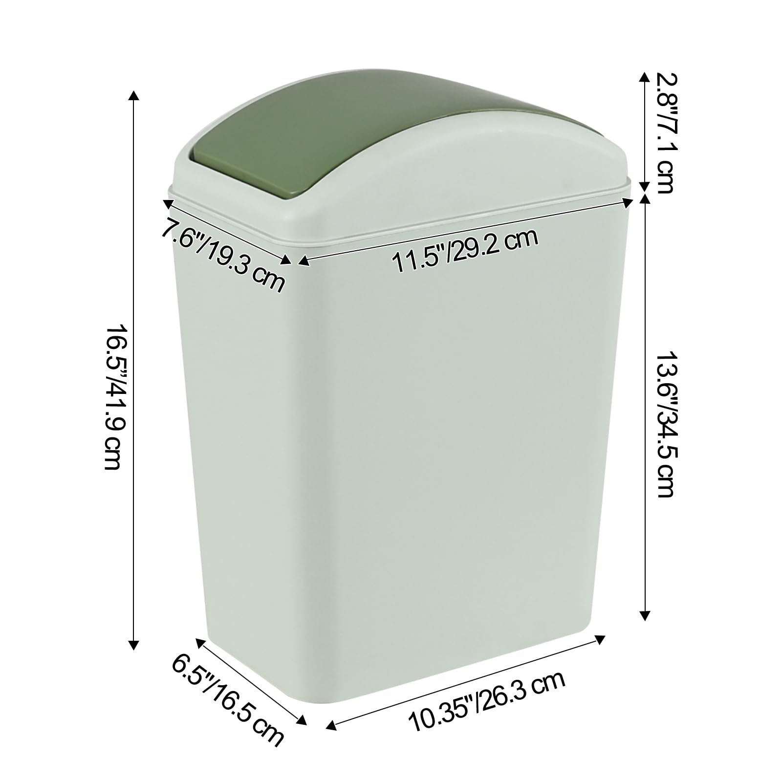 4.5 Gallon Swing Top Garbage Can