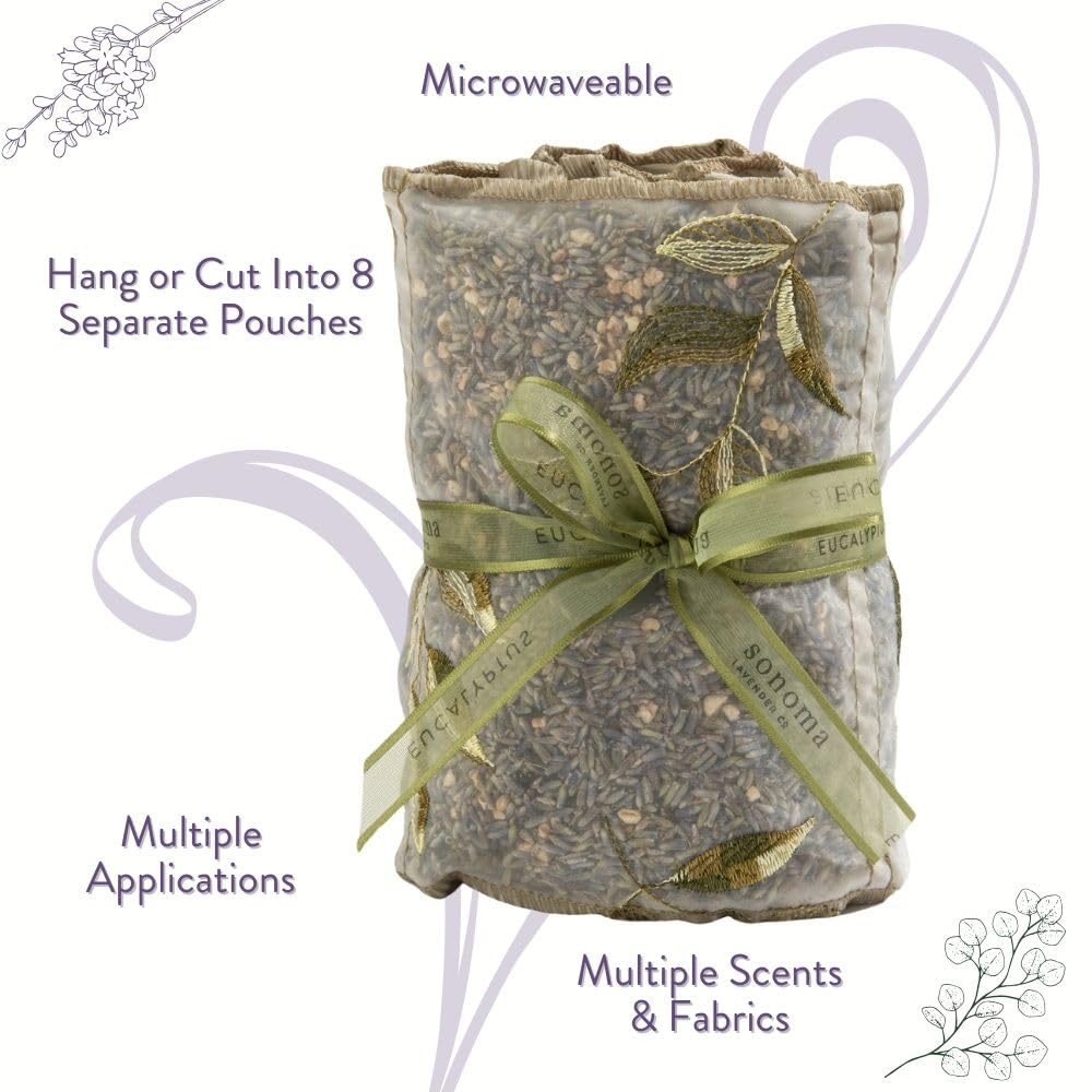 Dried Eucalyptus and Lavender Sachets by the Yard for Drawers and Closets