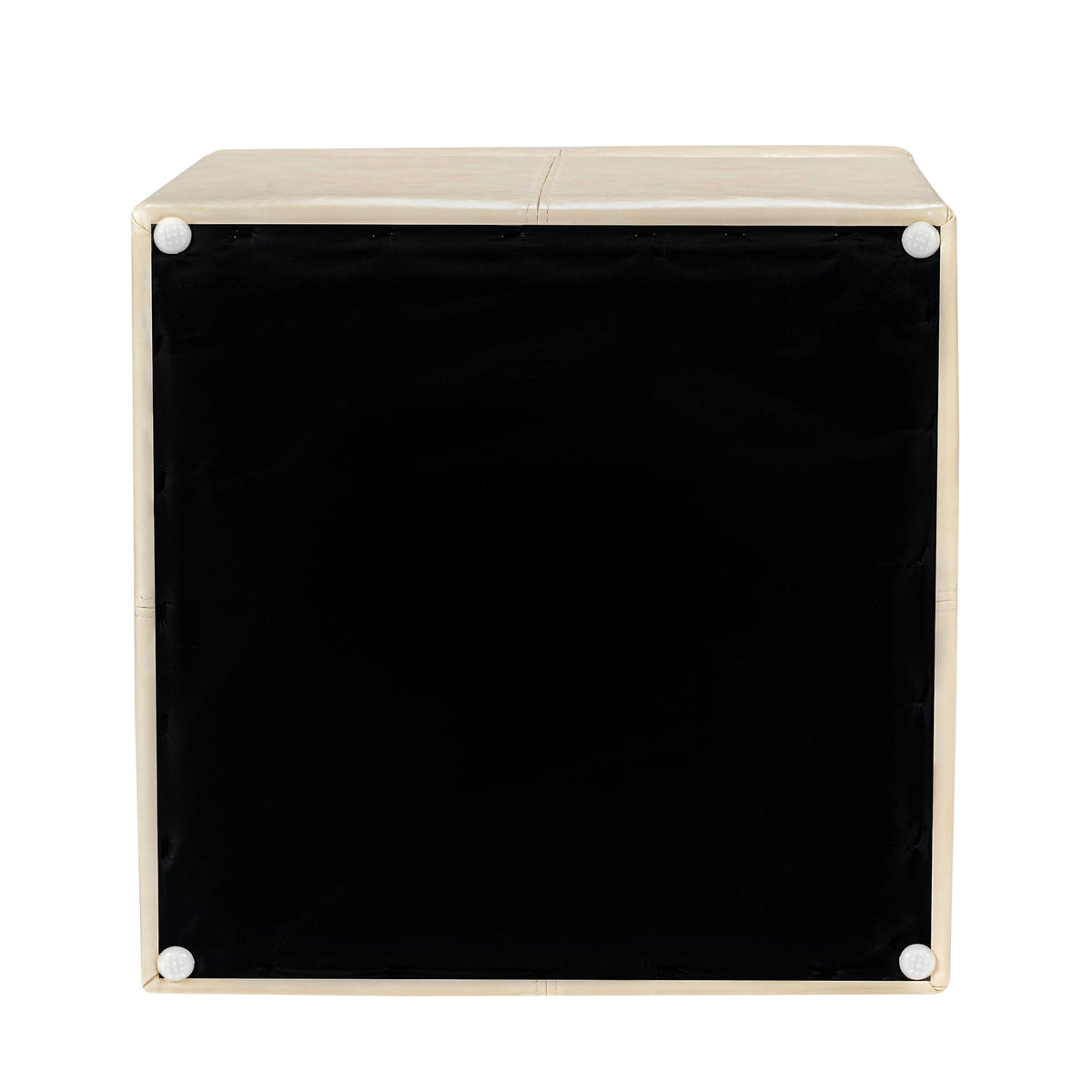Modern Faux Leather Cube Storage Ottoman Bench