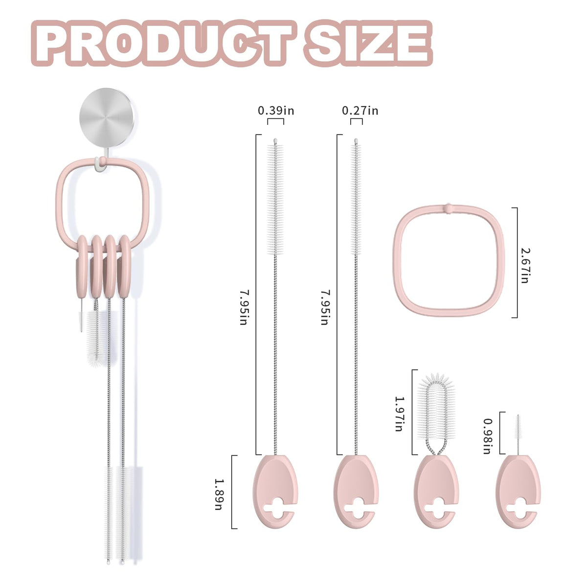 4in1 Straw Cleaner Brush Set (4 Count)