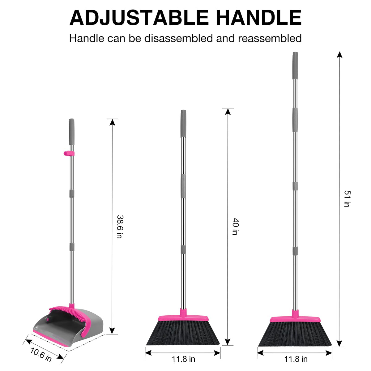 Broom and Dustpan Set with 52