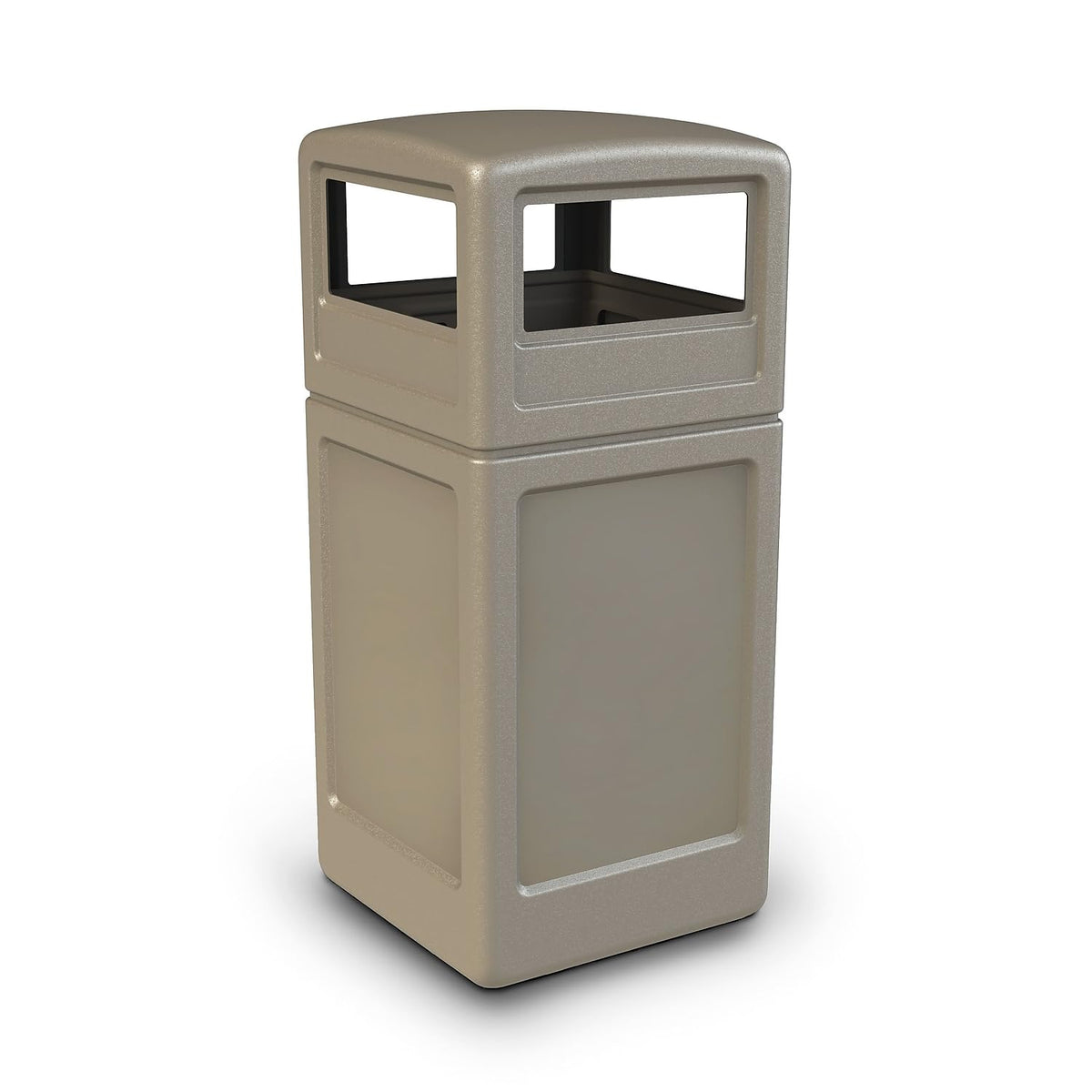 73290299PolyTec 42 Gallon Square Waste Container with Dome Lid Color