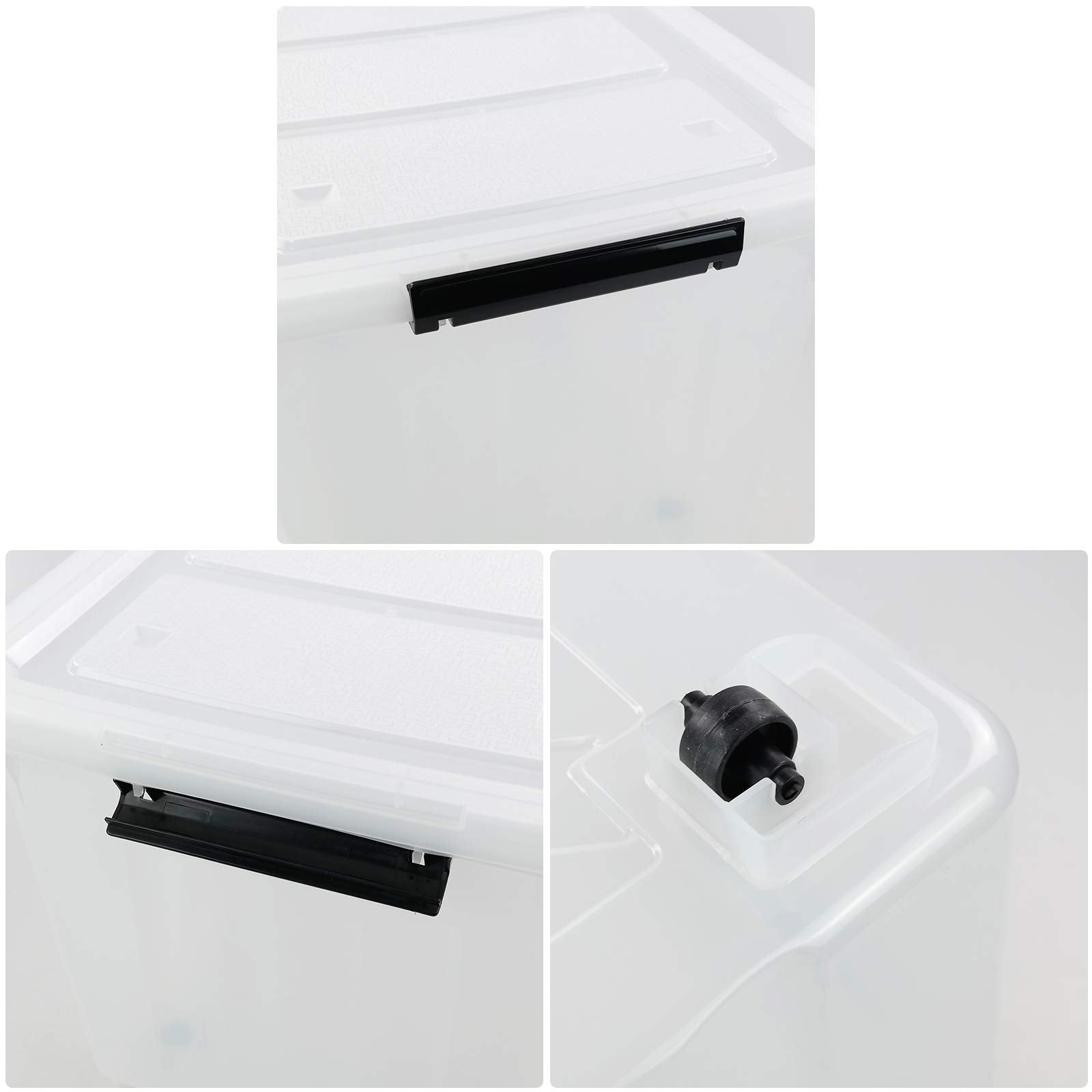 70 Qt Clear Latching Plastic Storage Containers with Lids (4 Count)
