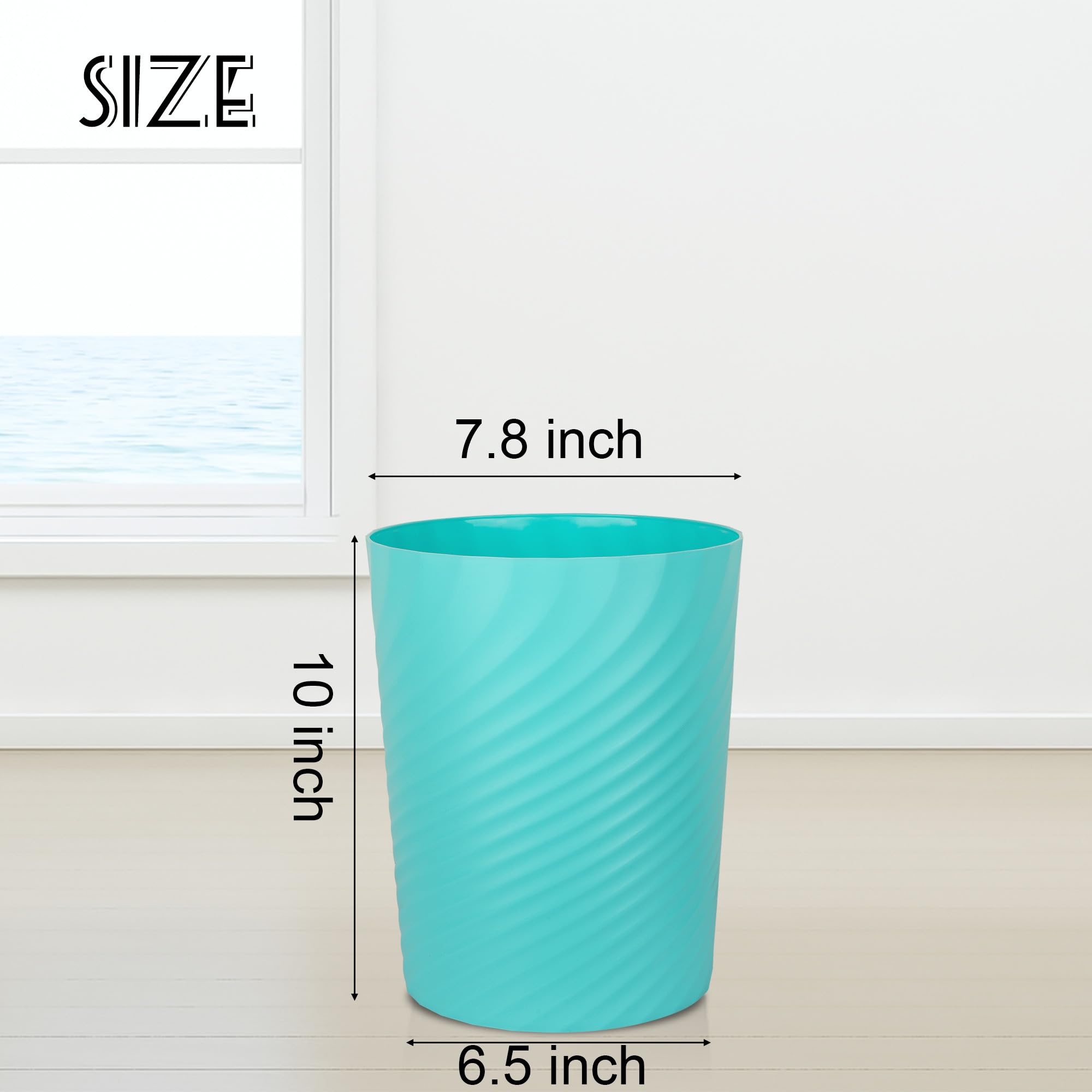 Plastic Small Bathroom Trash Can Wastebasket Garbage Can