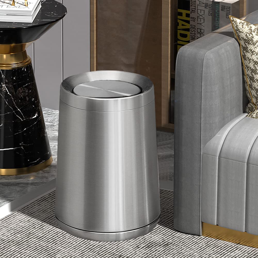 2.1 Gallon Bathroom Trash Can with Lid