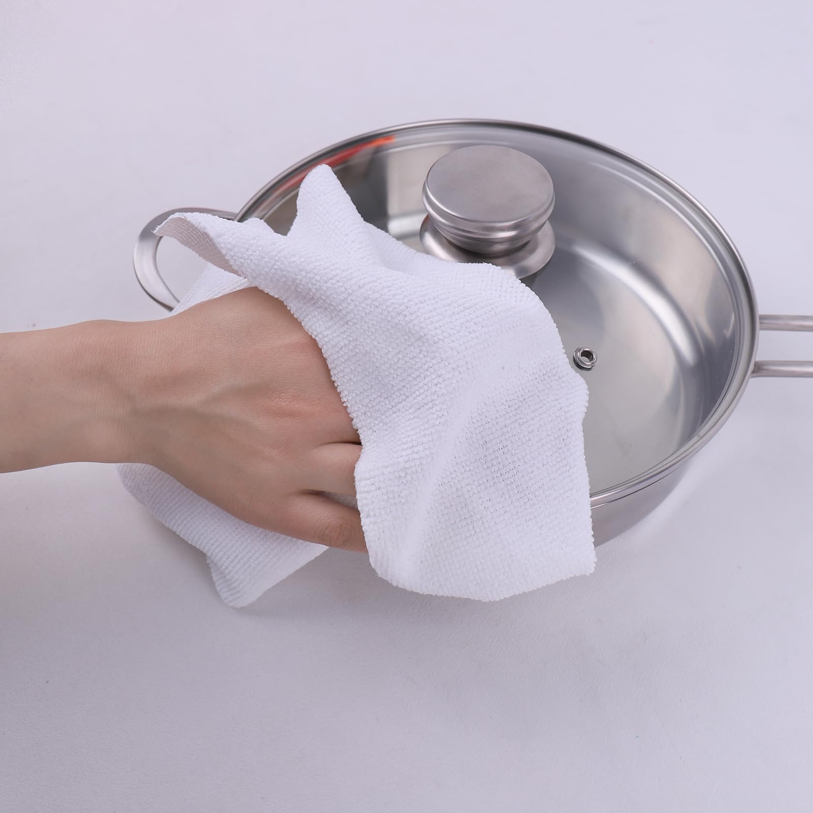 50PK Profesional Resuable Lint Free Microfiber Edgeless Cleaning Cloth Cleaning Rags (50 Count)