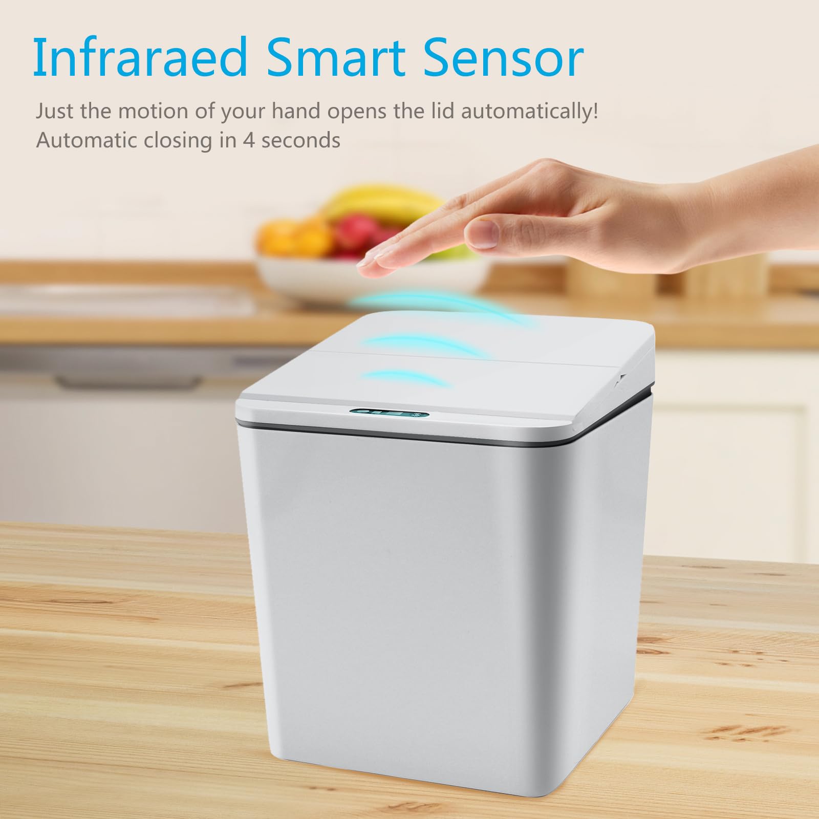 Automatic Small Countertop Trash Can with Lid