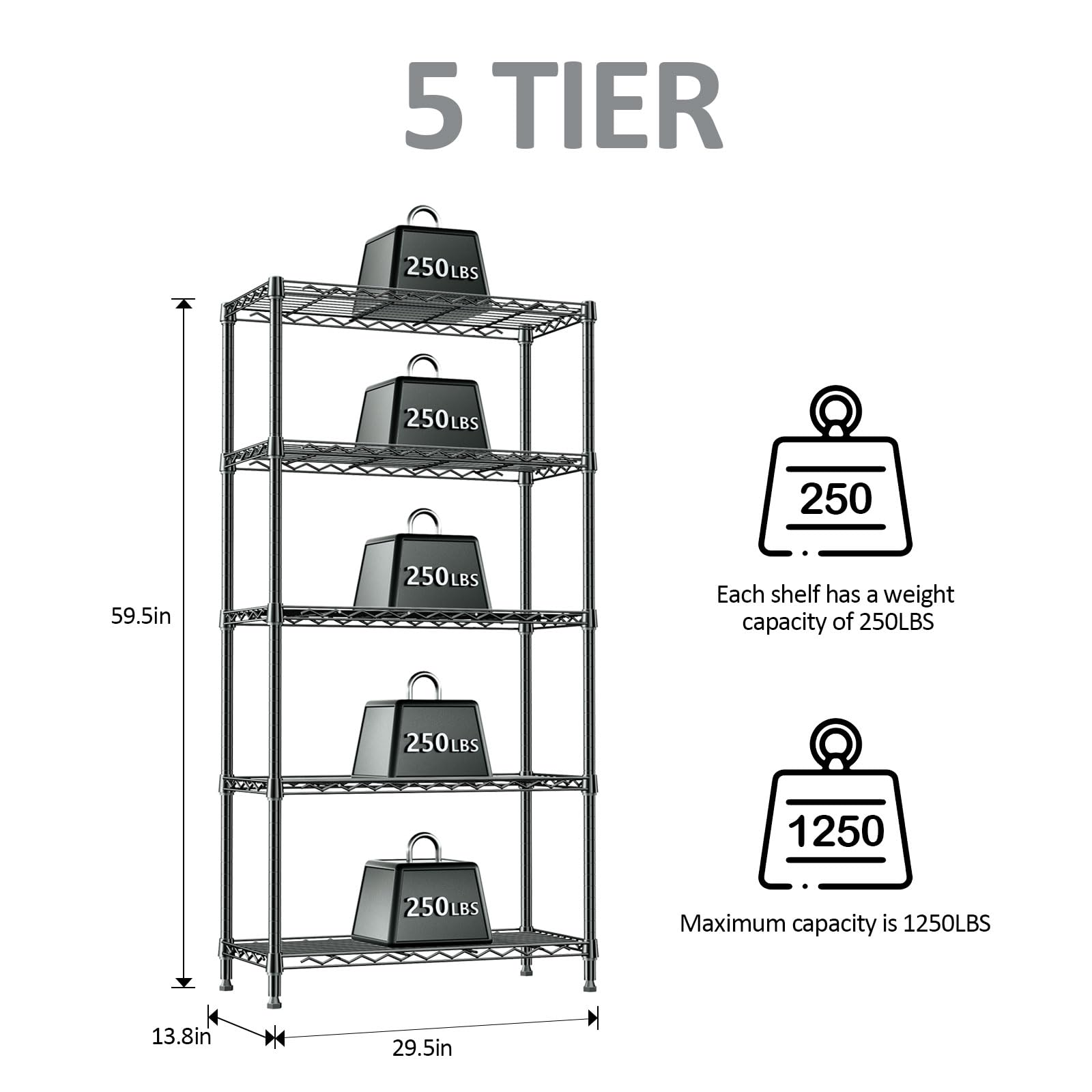 Storage Shelving Unit for Pantry