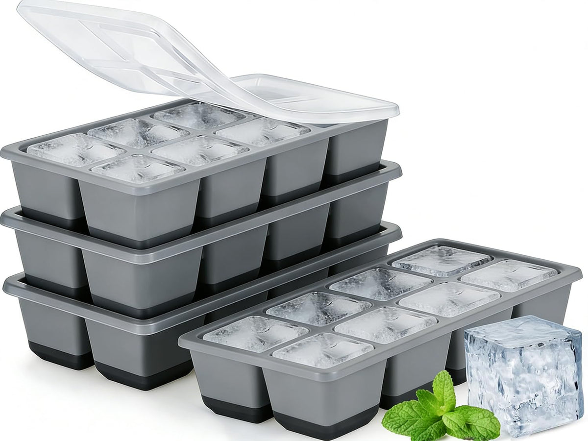 Large Ice Cube Trays with Lid (2 Count)