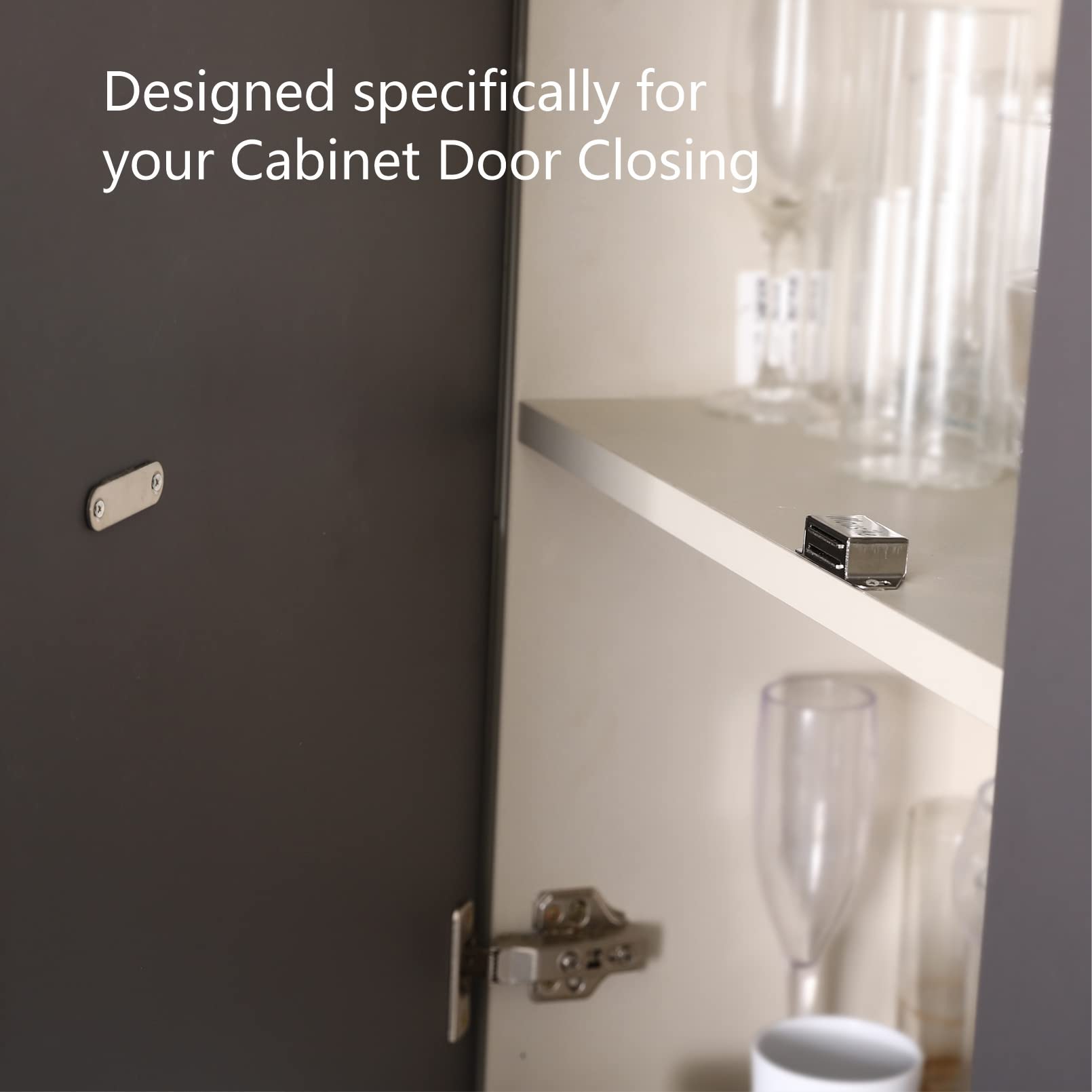 Cabinet Magnets Magnetic Door Catch Stainless Steel Door Magnet for Kitchen Bathroom Cupboard Wardrobe Closet Closures Cabinet Door Drawer Latch 20 lbs (6 Count)