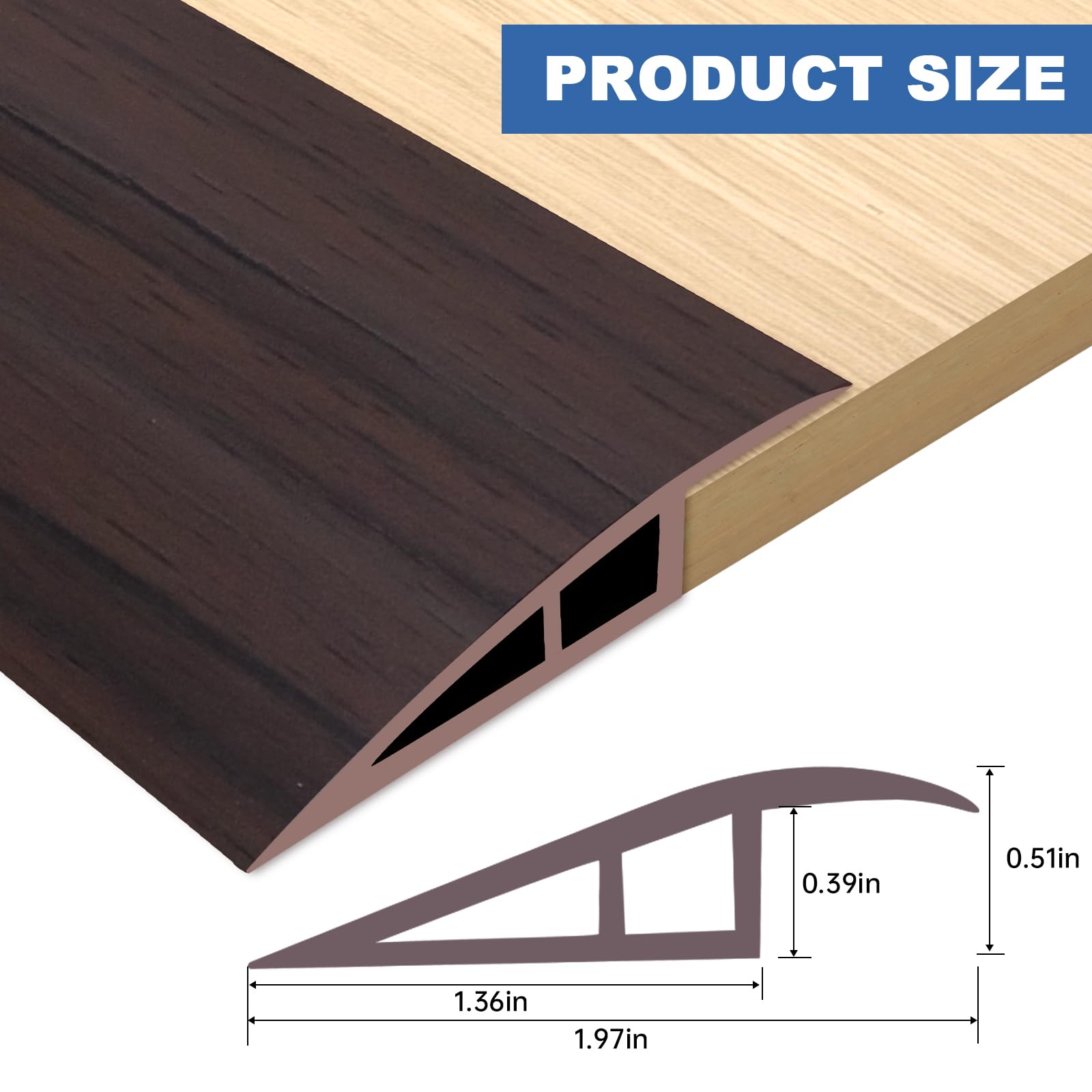 Vinyl Door Threshold Flooring Transition Strip Self Adhesive Carpet Edging Strip for Laminate Doorway Edge Threshold from 1