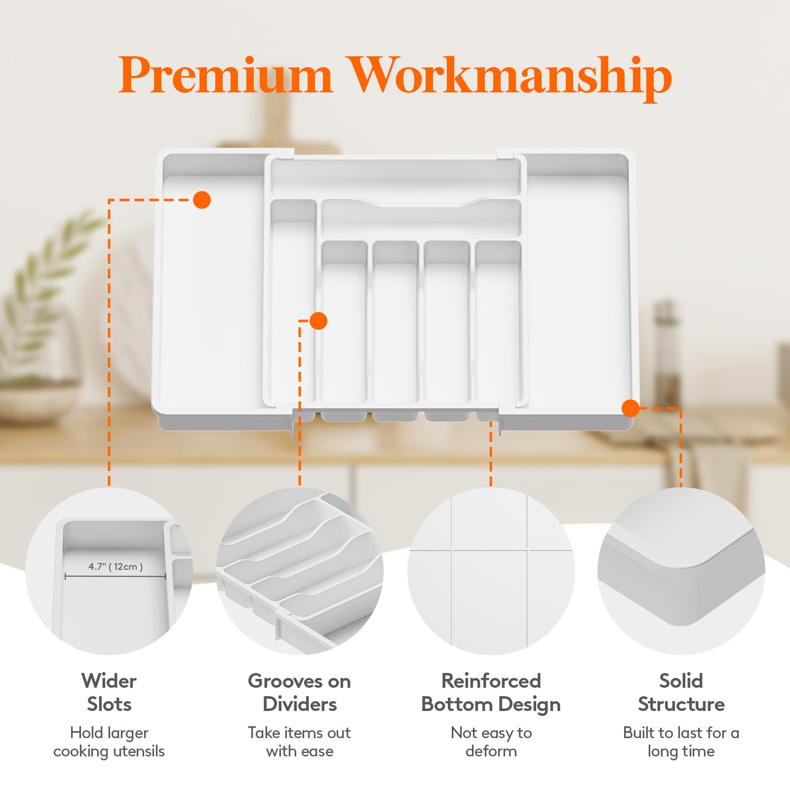 Utensil Organizer for Kitchen Drawer