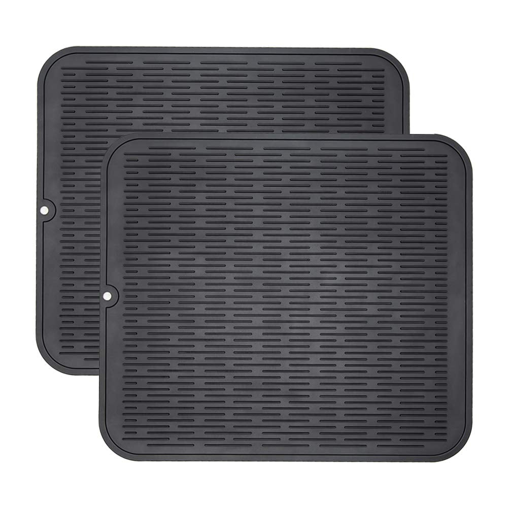 2 Pcs Heavy Duty Silicone Dish Drying Mat (2 Count)