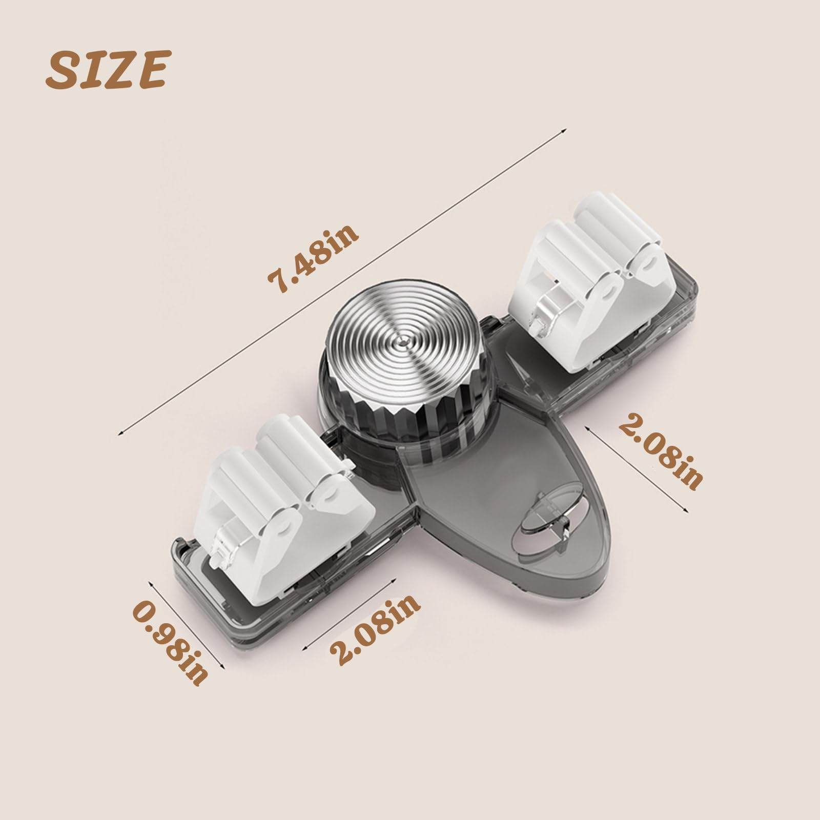 3 Pcs Wall Mounted Broom and Mop Holder Powerful Suction Cups Heavy Duty Garden Tool Organizer Rack for Garage