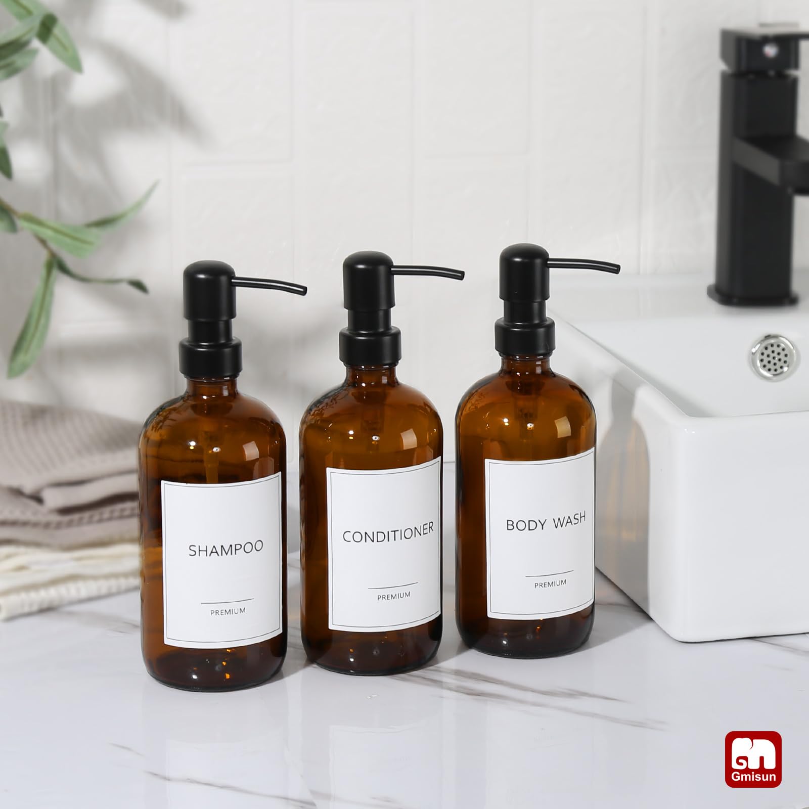 Shampoo and Conditioner Dispenser (3 Count)