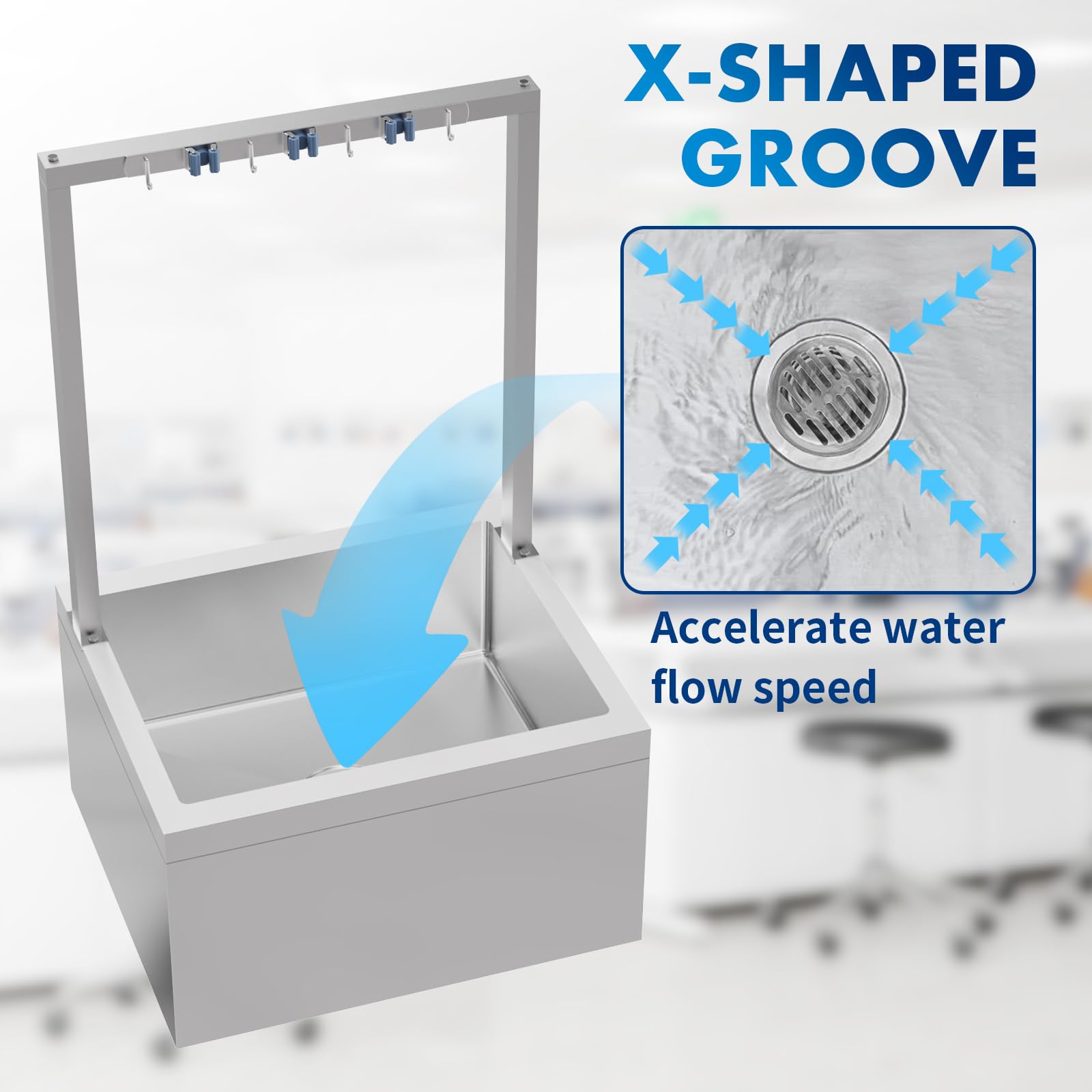 Stainless Steel Floor Mop Sink