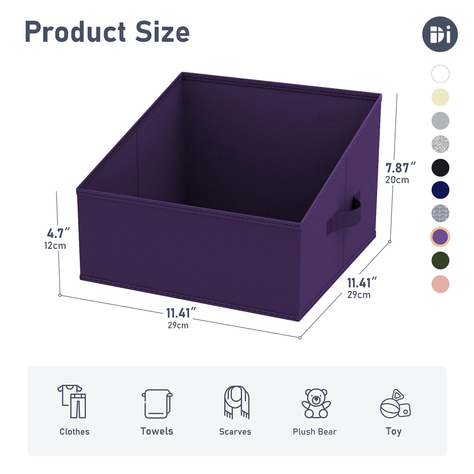 Closet Storage Bins 12 Pack (12 Count)