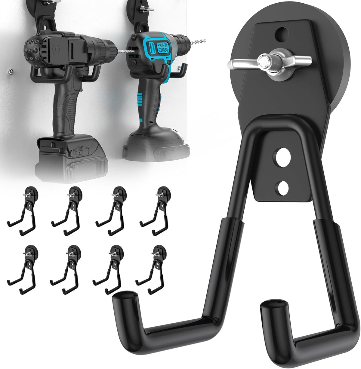 8Pcs Large Magnetic Hooks Heavy Duty (8 Count)